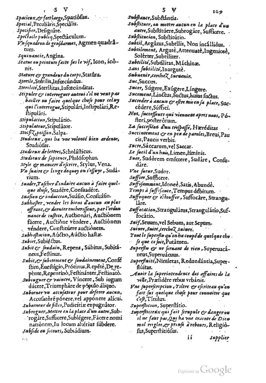1558 - Guillaume Rouillé - Trésor des mots et traits français - BSB Munich