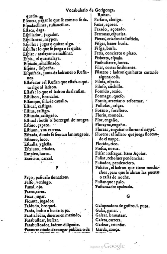 1621 - Adrian Tiffaine - Trésor des deux langues espagnole et française - BM Lyon