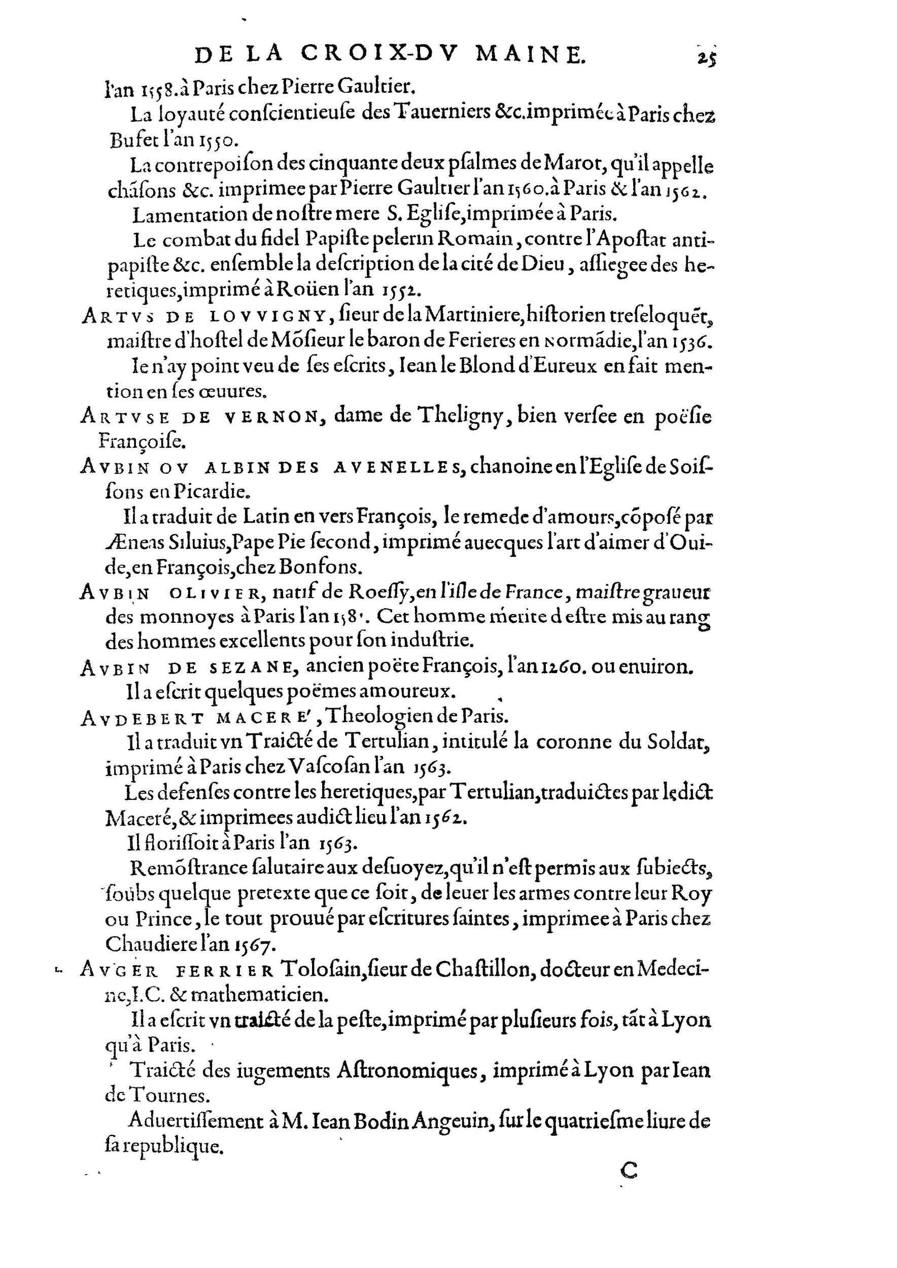 1584 - Abel L&#039;Angelier - Bibliothèques françaises - BnF