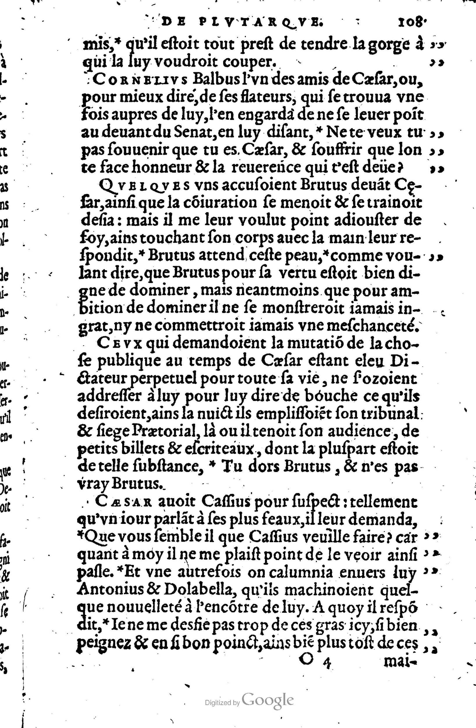 1568 - Willem Silvius - Trésor des vies de Plutarque - Anvers Plantin-Moretus