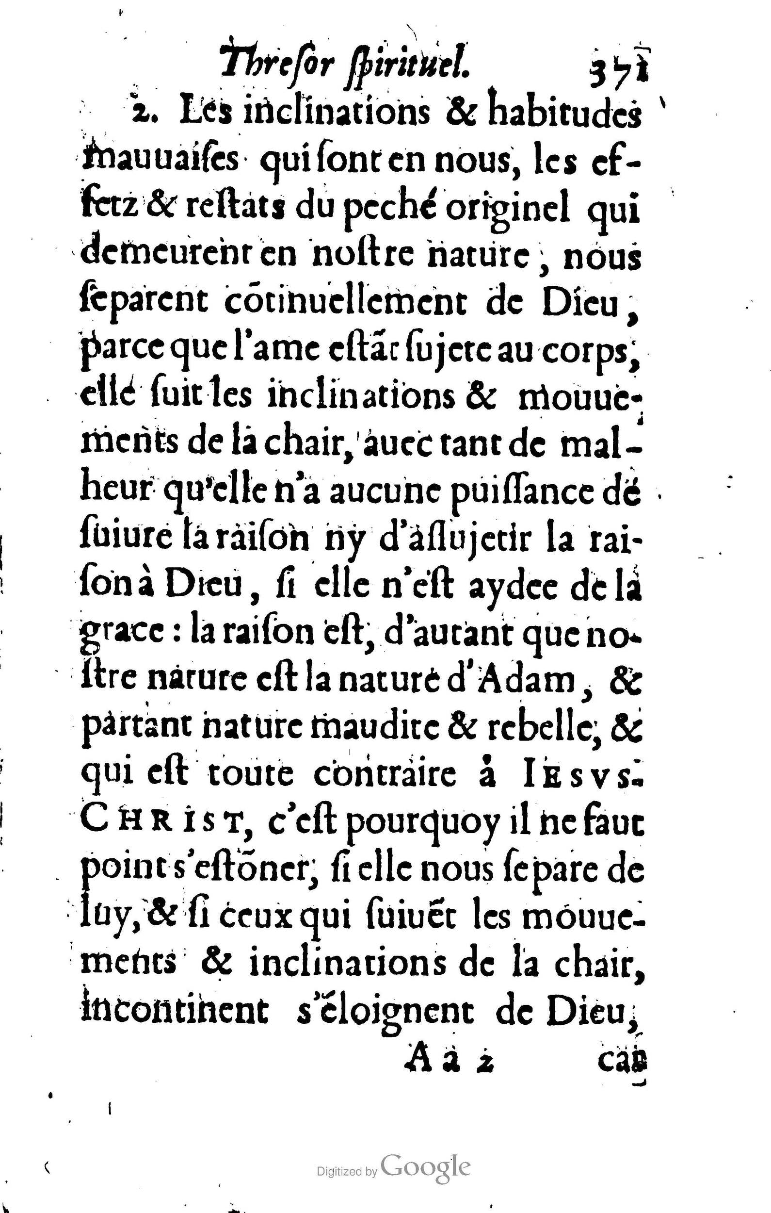 1633 - François Waudré - Trésor spirituel contenant les excellences du christianisme - BM Lyon