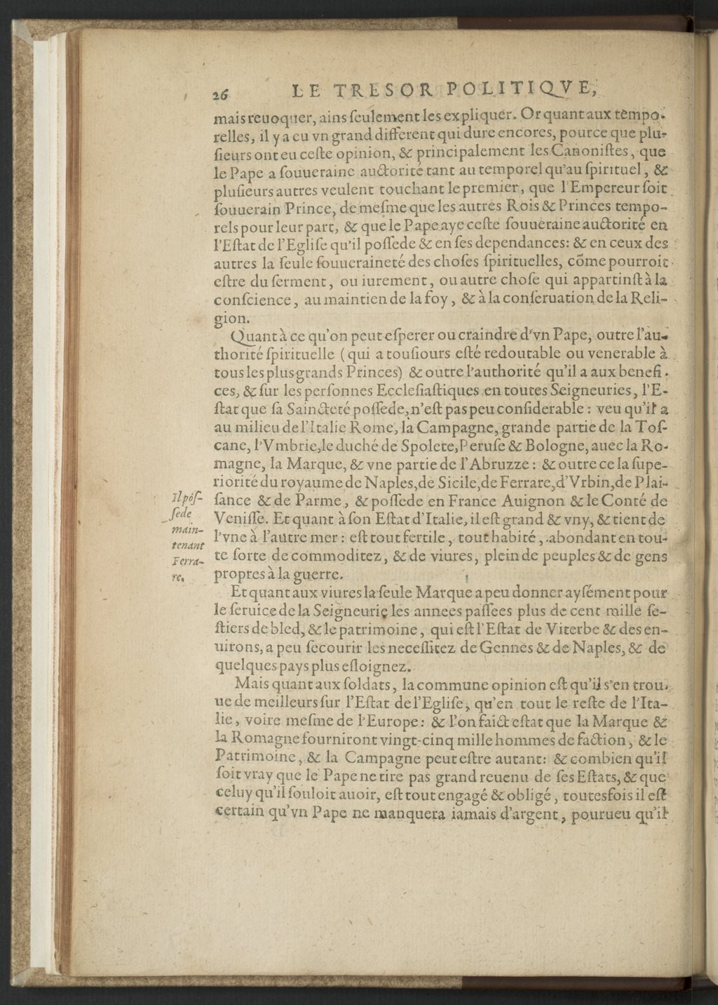 1608 - Nicolas Du Fossé - Trésor politique - BnF Tolbiac
