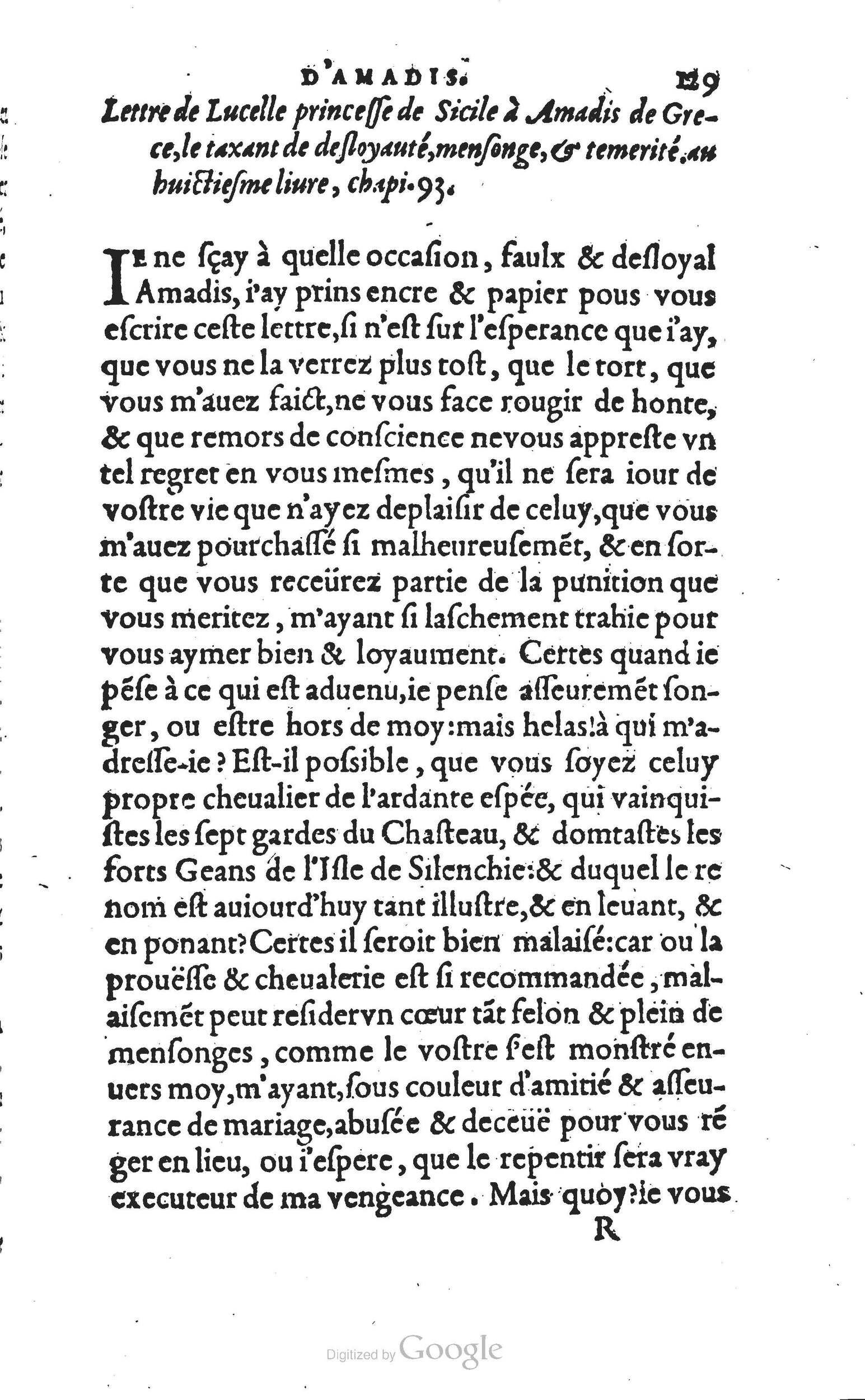 1560 - Vincent Sertenas et Gilles Robinot - Trésor des Amadis - British Library
