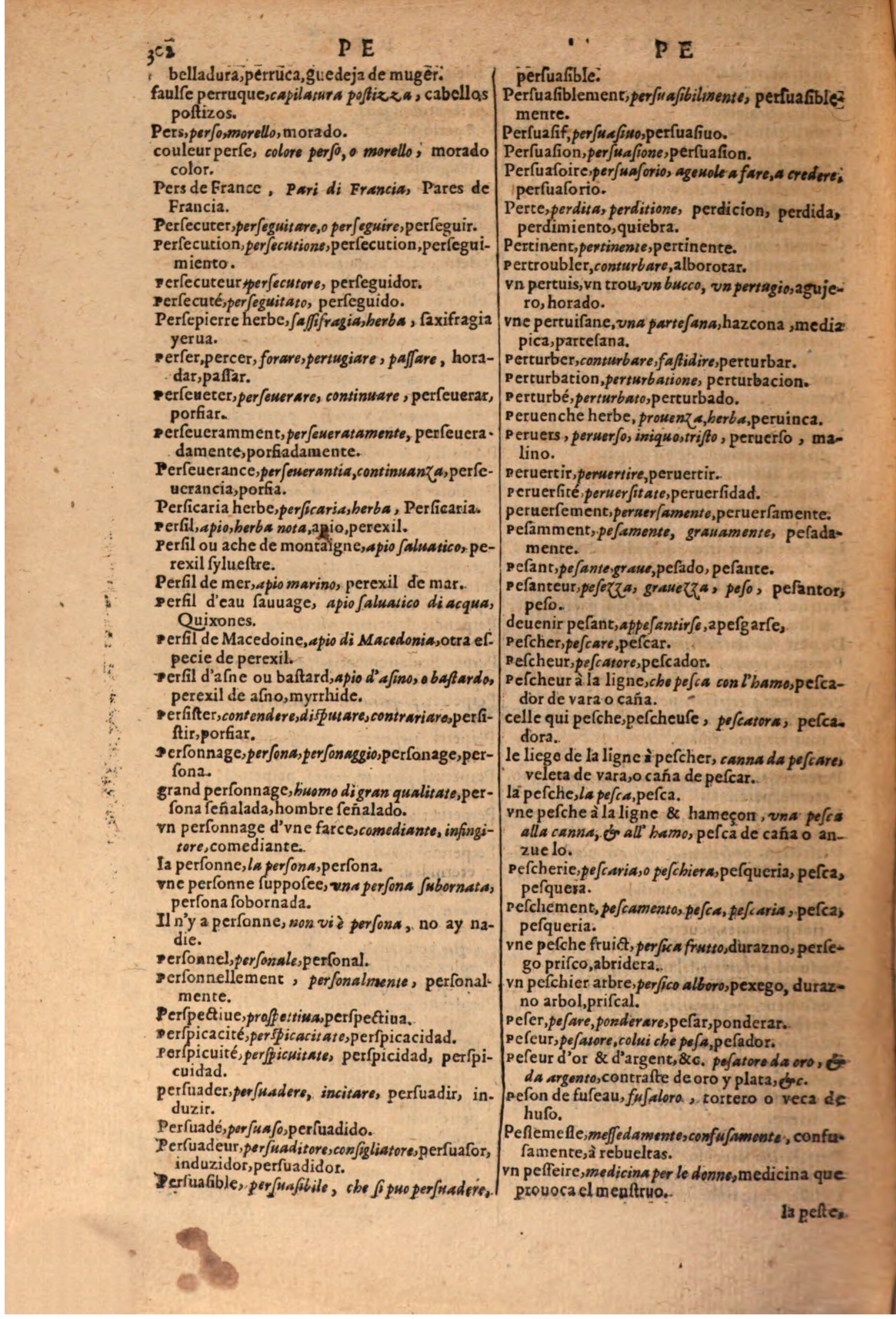 1616 - Pierre de la Rovière - Trésor des trois langues (Seconde partie) - BSB Munich