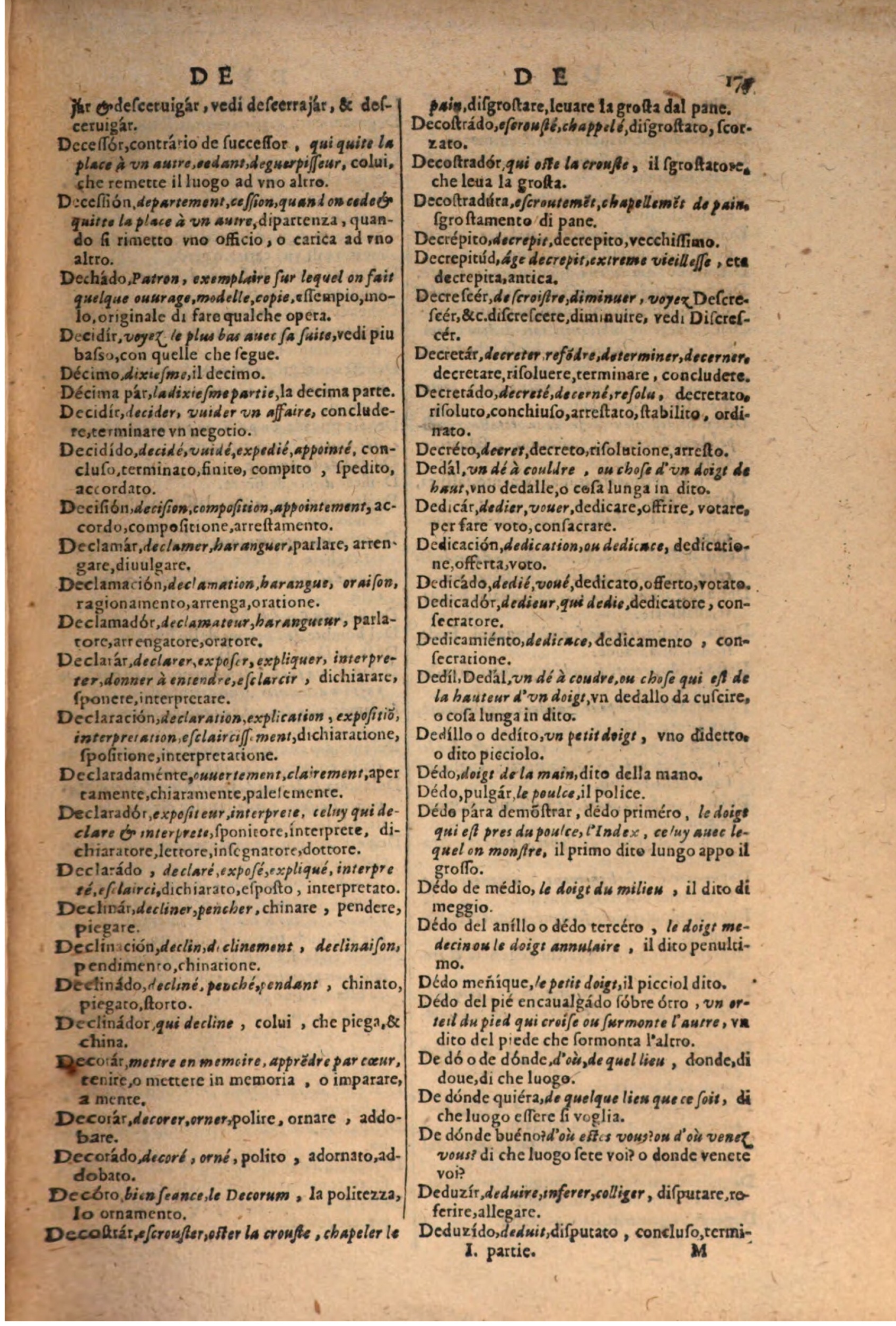 1606 - Samuel Crespin - Thresor des trois langues, francoise, italiene et espagnolle - BSB Munich