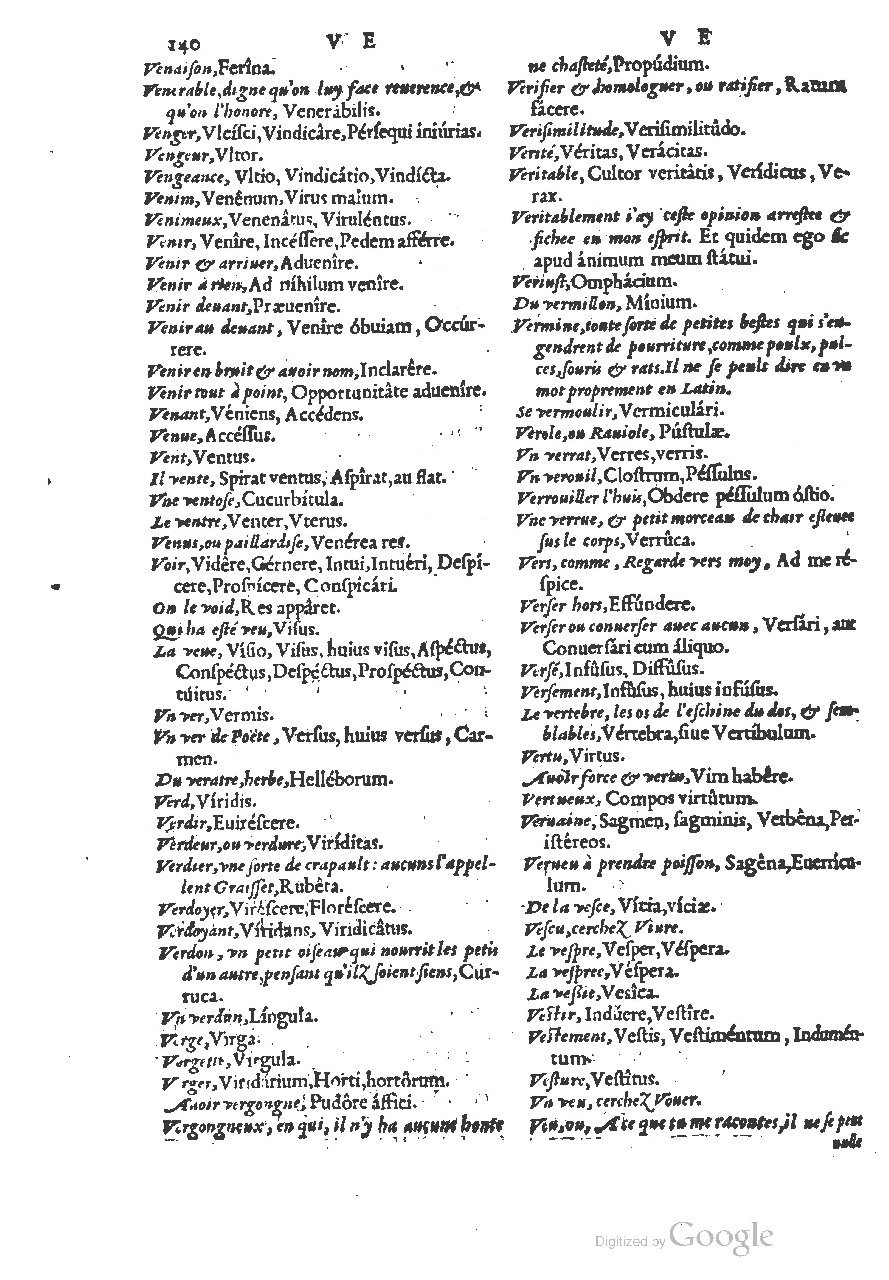 1558 - Guillaume Rouillé - Trésor des mots et traits français - BSB Munich