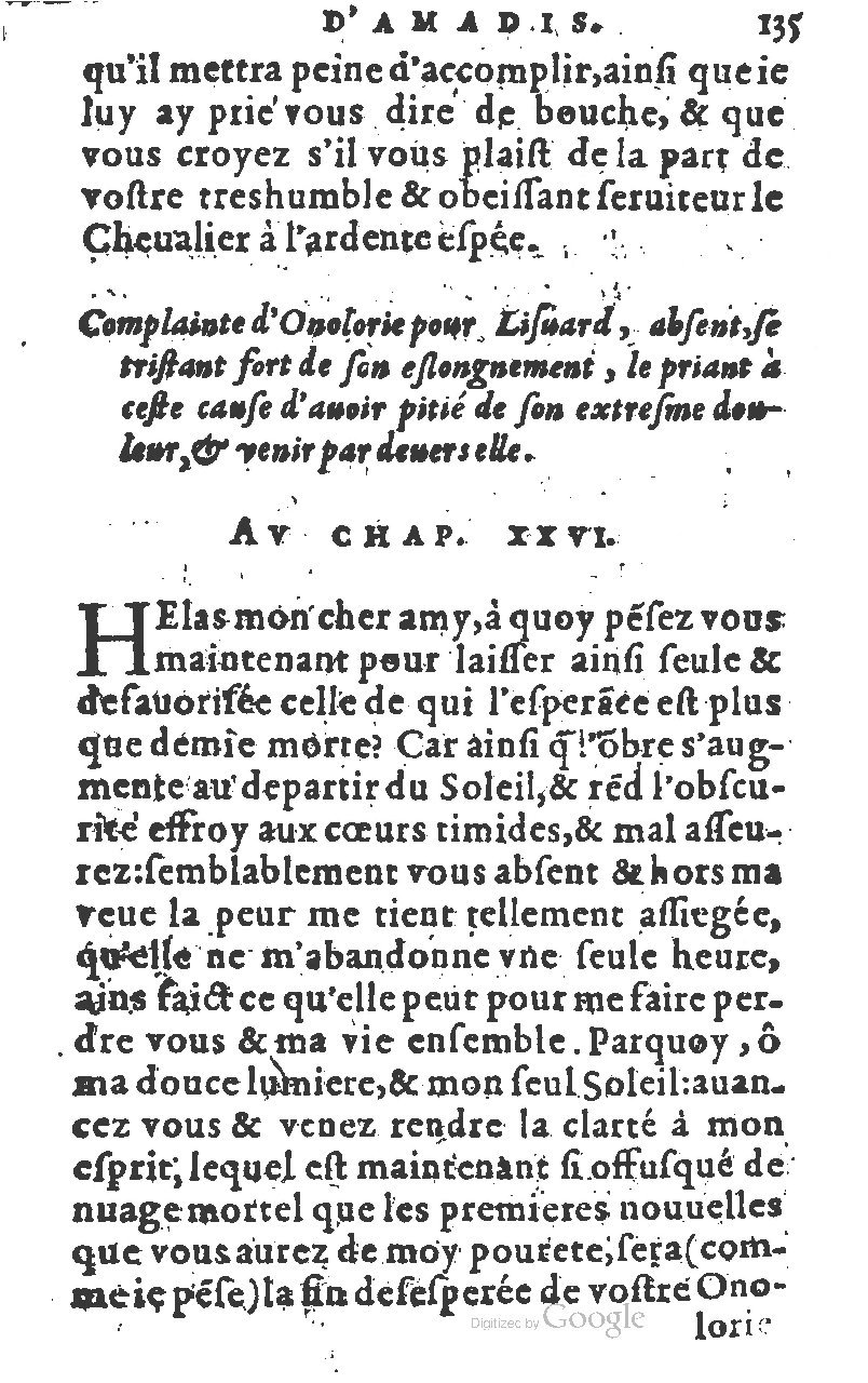 1582 - Jean Huguetan - Trésor des Amadis T. 1 - BM Lyon