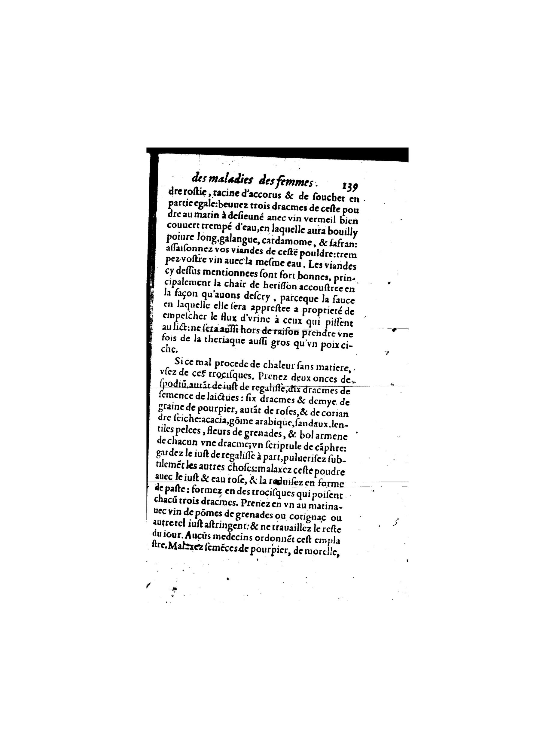 1587 - Jacques du Puis - Trésor des remèdes secrets pour les maladies des femmes - BnF