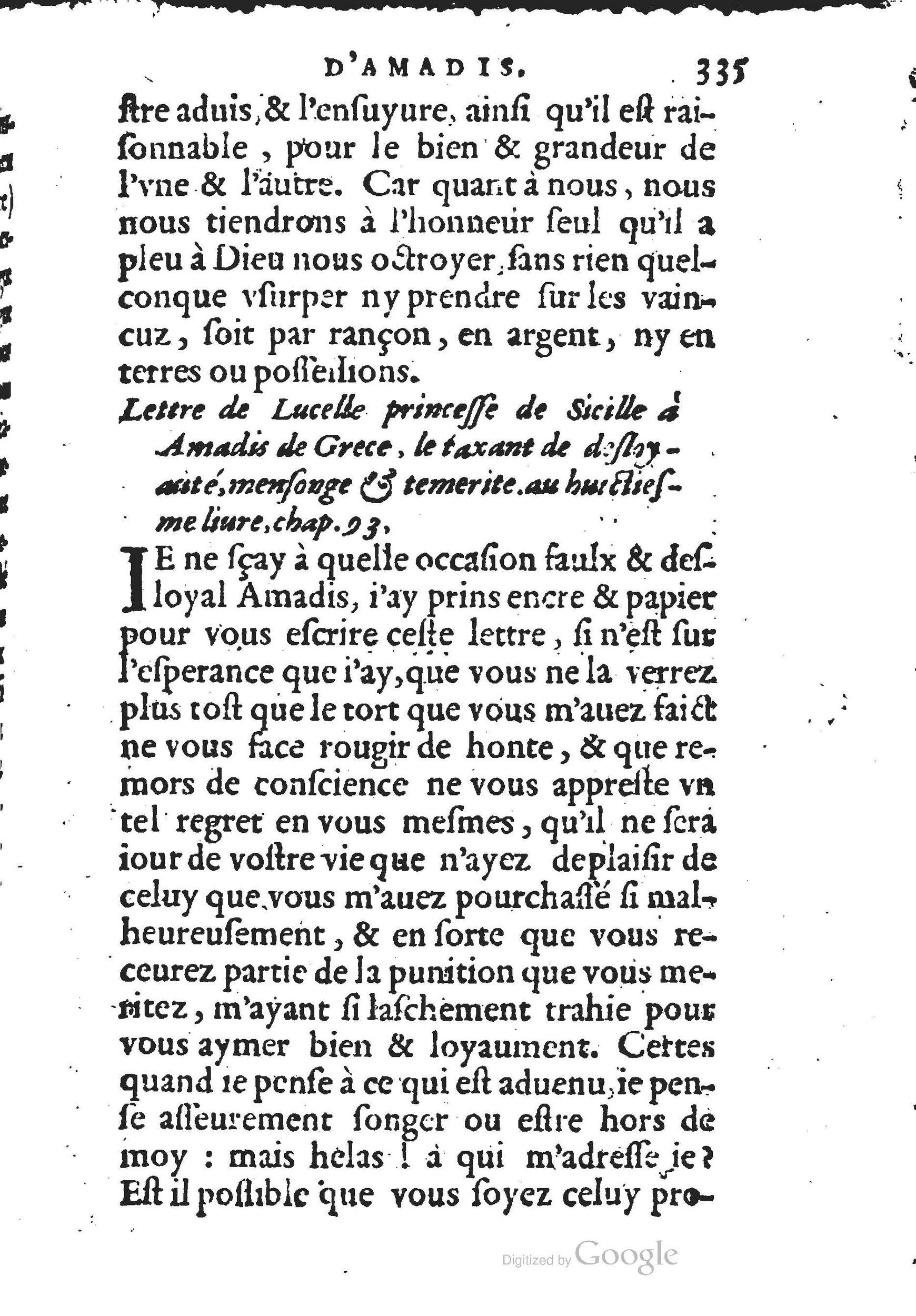 1560 - Jean d’Ogerolles et Gabriel Cotier Lyon - Trésor des Amadis - BSB Munich