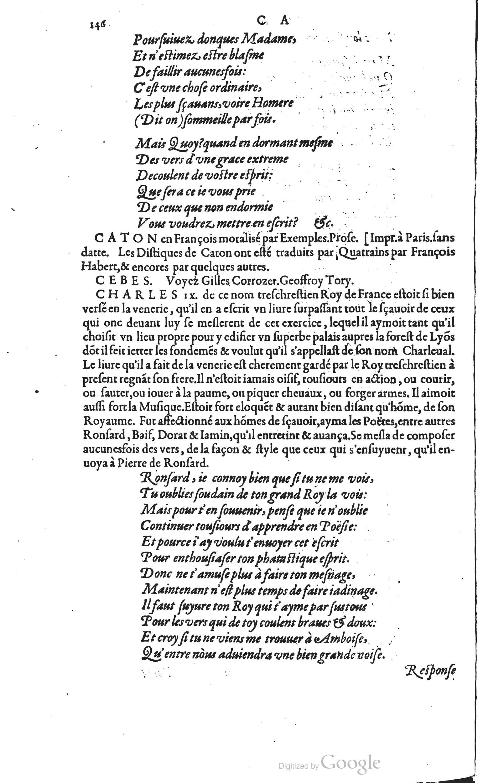 1585 - Barthélemy Honorat - Bibliothèques françaises - BSB Munich