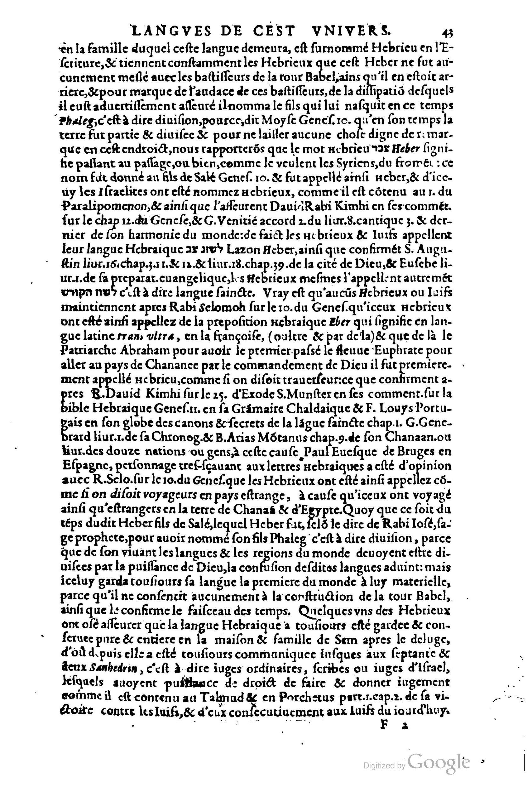1619 - SHC - Trésor de l’histoire des langues de cet univers - BCU Lausanne