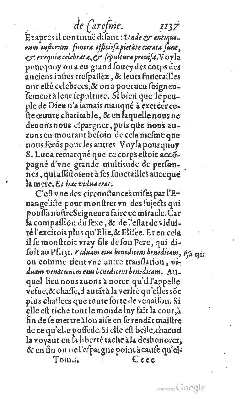1607 - Nicolas Du Fossé - Trésor quadragésimal - T 01 - BM Lyon