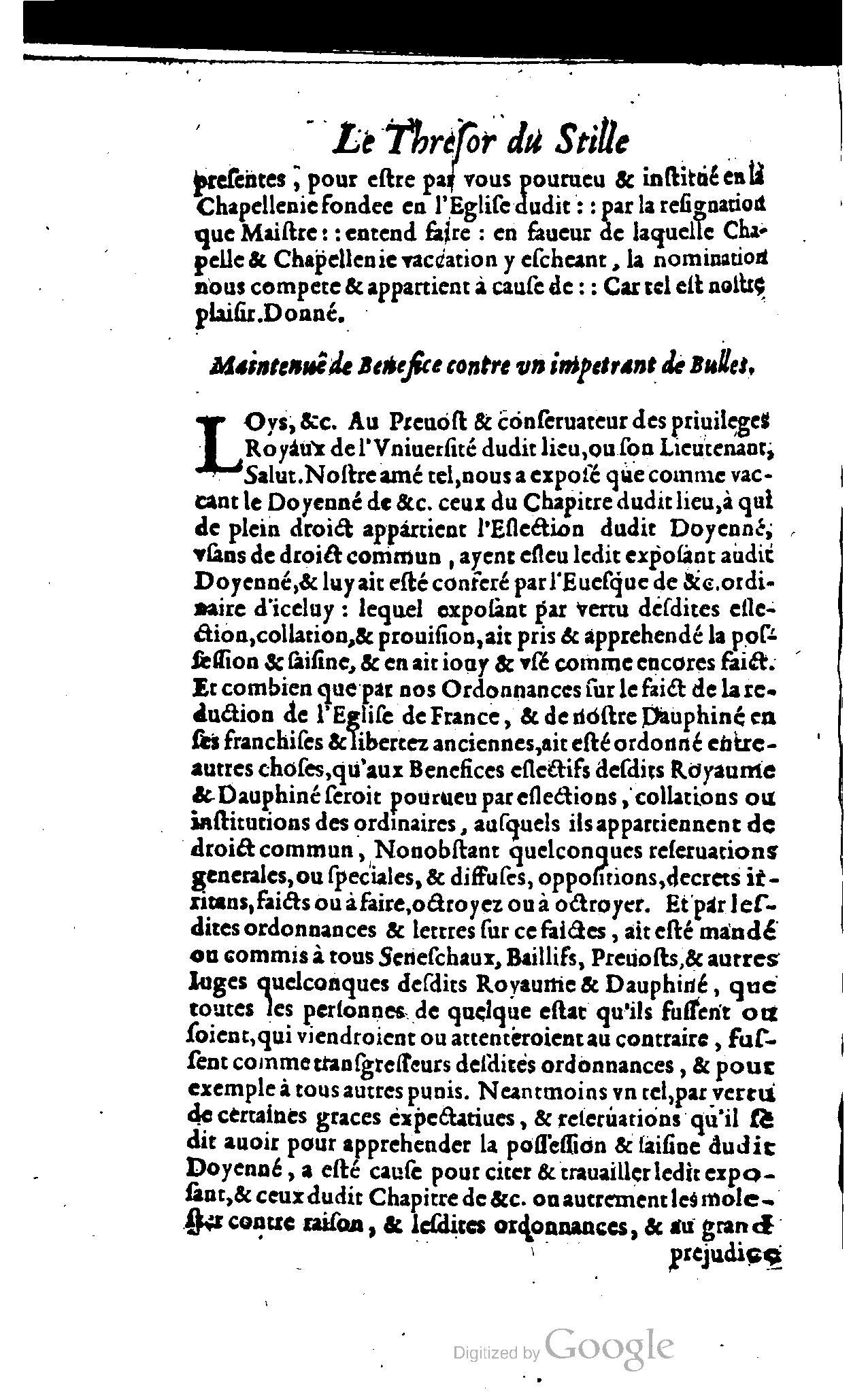 1614 - Jean Richer - Trésor du nouveau style et protocole de la chancellerie de France - BSB Munich