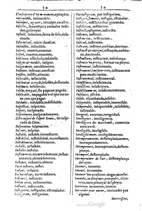 1616 - Veuve Marc Orry - Trésor des deux langues espagnole et française (Première et Seconde parties) - BM Lyon