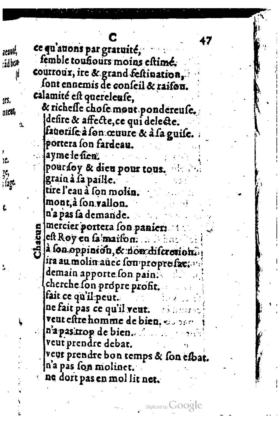 1582 - Nicolas Bonfons - Trésor des sentences dorées - BM Lyon 1582 - Nicolas Bonfons - Trésor des sentences dorées - BM Lyon