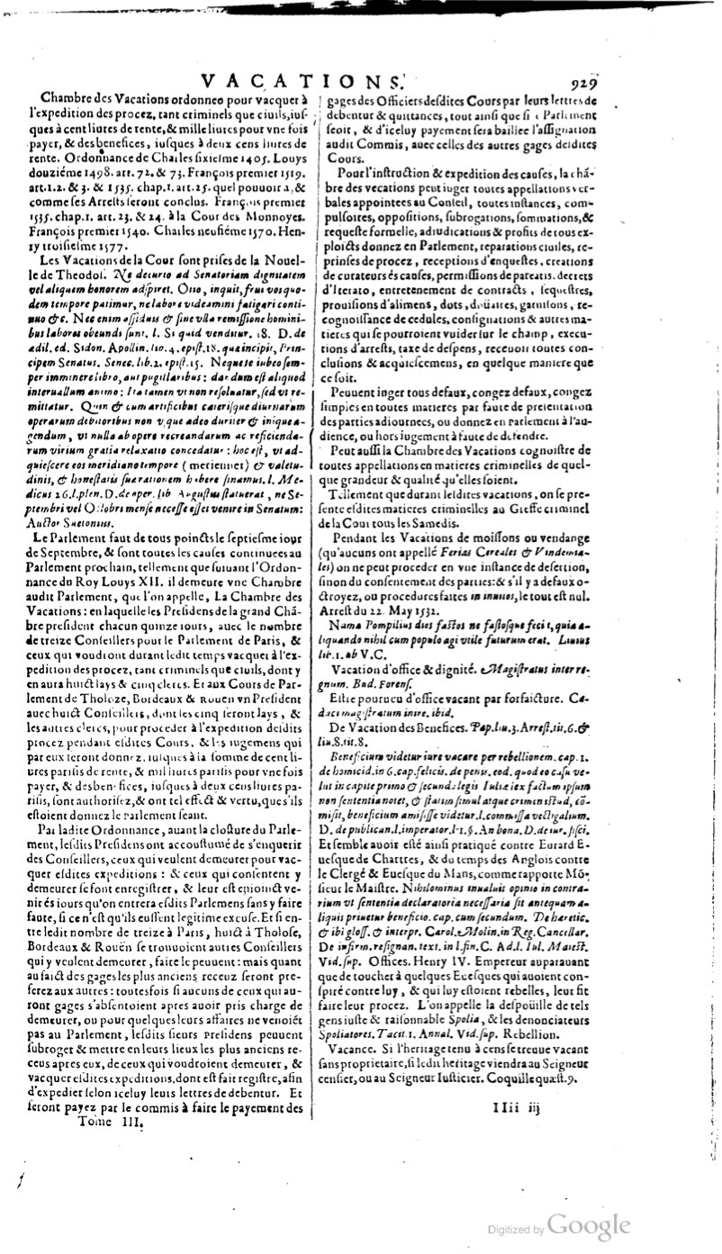 1629 - Veuve Nicolas Buon - Trésor du droit français (21754 T. 3) - BM Lyon