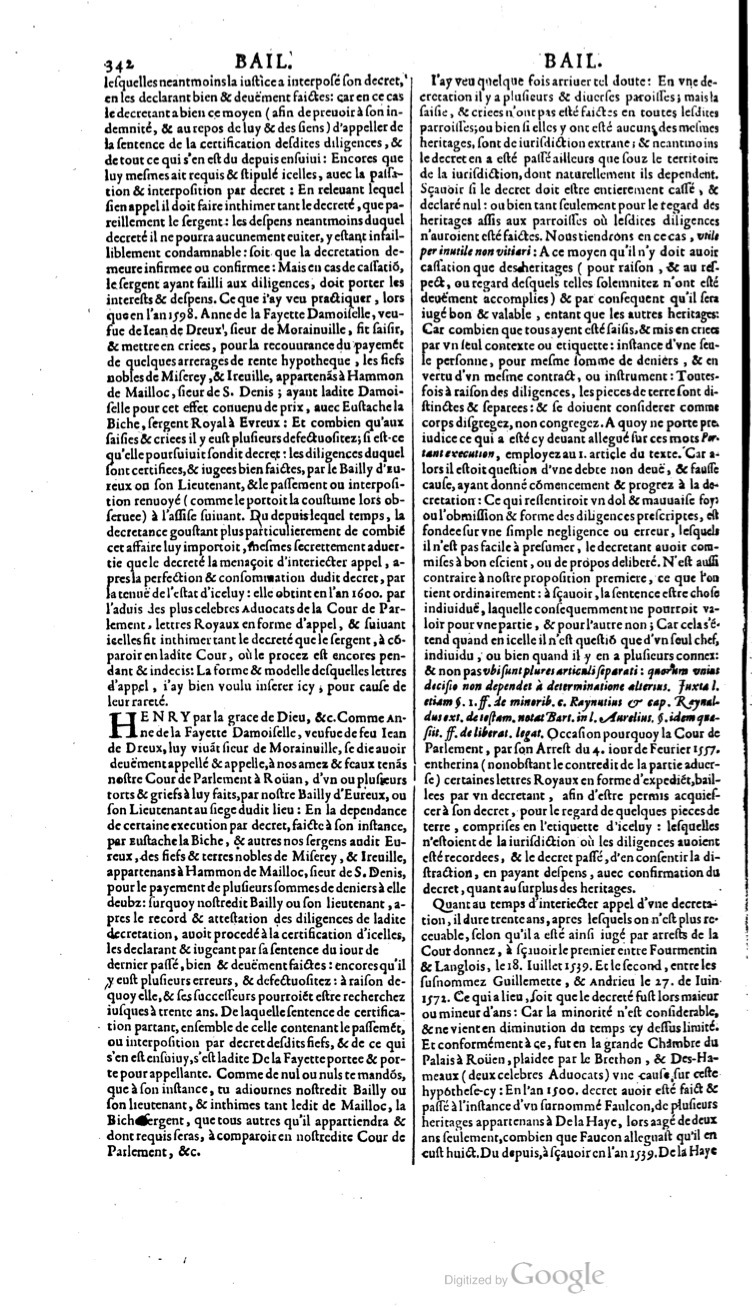 1629 - Veuve Nicolas Buon - Trésor du droit français (21754 T. 1) - BM Lyon