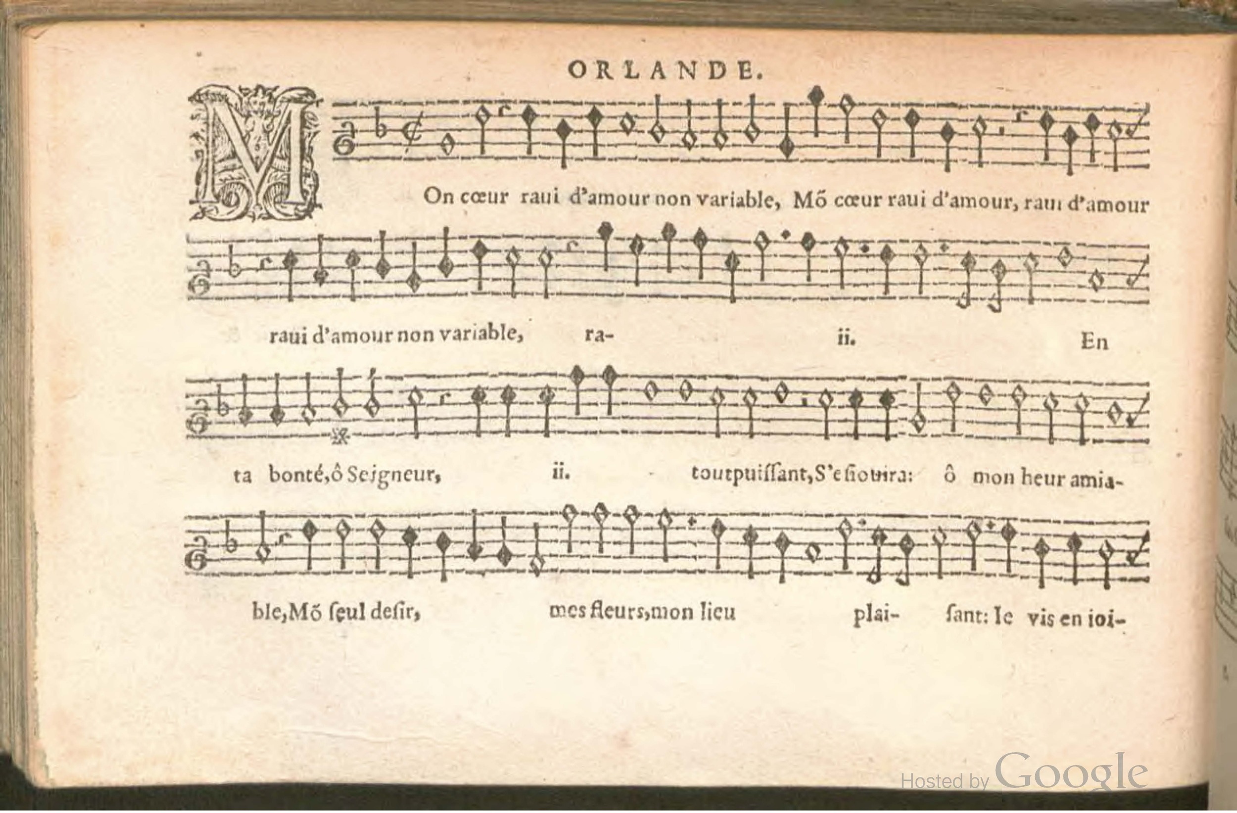 1576 - [Pierre de Saint-André] - Trésor de musique d’Orlande de Lassus Superius - BSB Munich