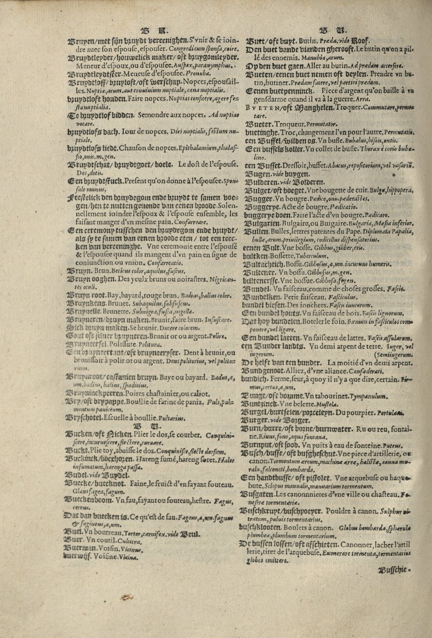 1573 - Christophe Plantin - Trésor du langage bas-allemand - Greifswald