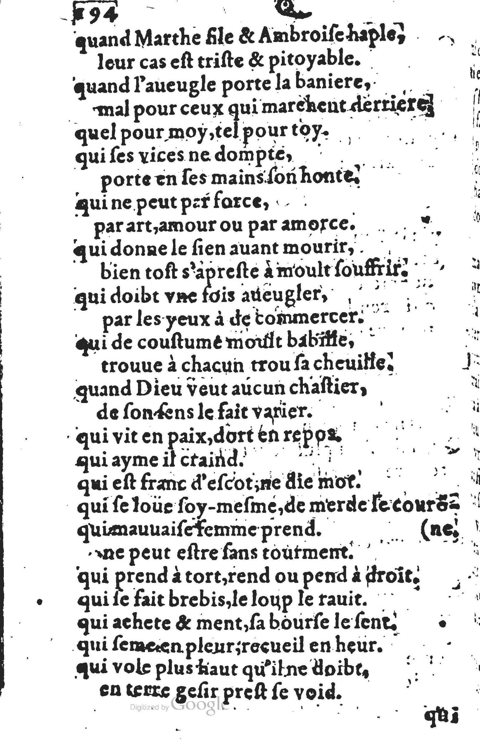 1578 - Nicolas Lescuyer - Trésor des sentences dorées - UGent