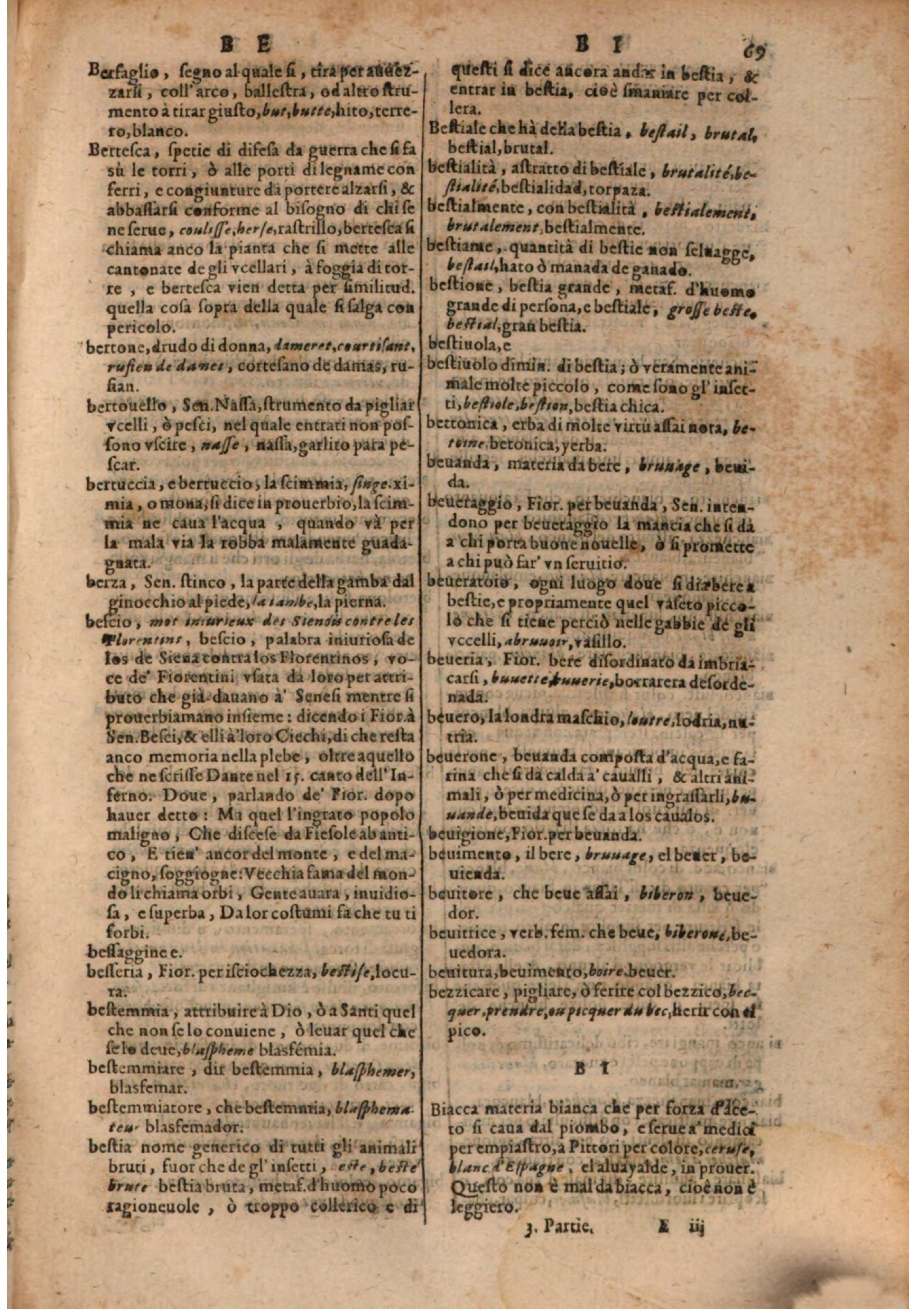 1637 - Jacques Crespin - Trésor des trois langues (Trois parties) - BSB Munich