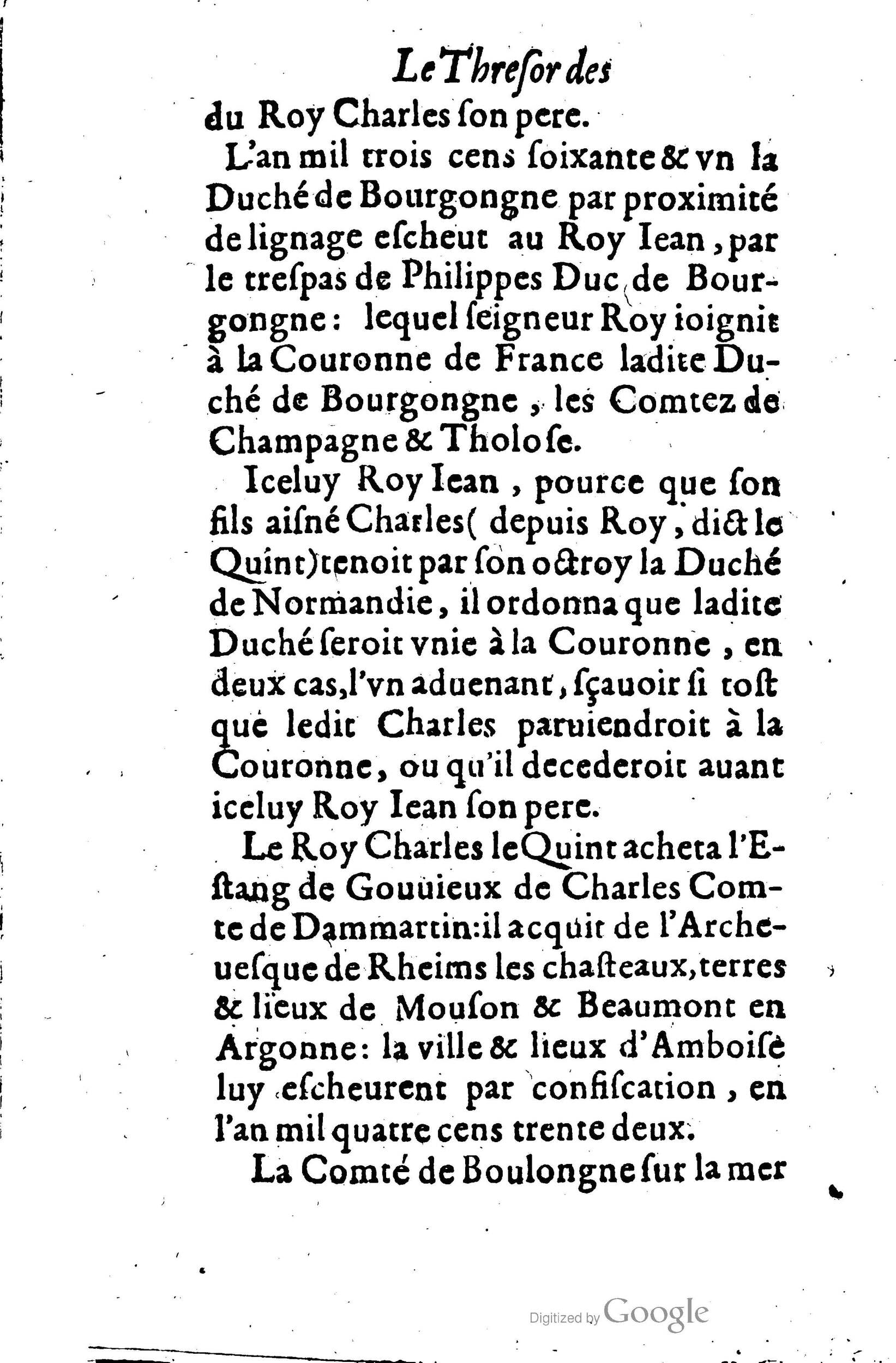 1619 - Jean Corrozet - Trésor des histoires de France - BSB Munich