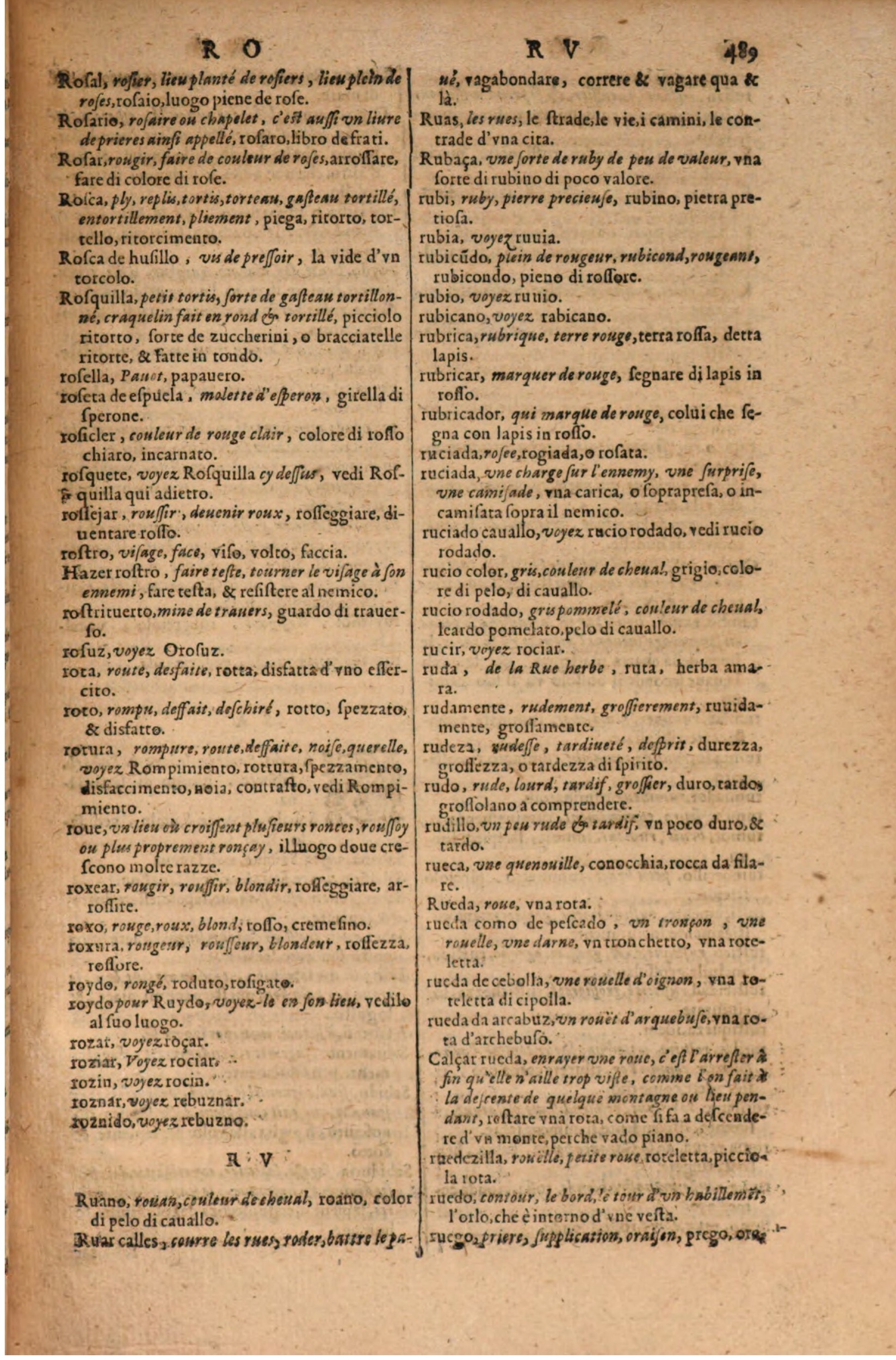 1606 - Samuel Crespin - Thresor des trois langues, francoise, italiene et espagnolle - BSB Munich