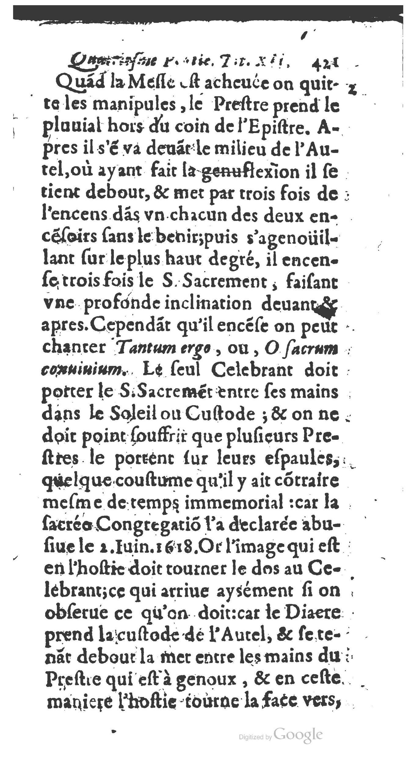 1651 - Jean Guillermet - Abrégé du trésor des cérémonies ecclésiastiques - BM Lyon