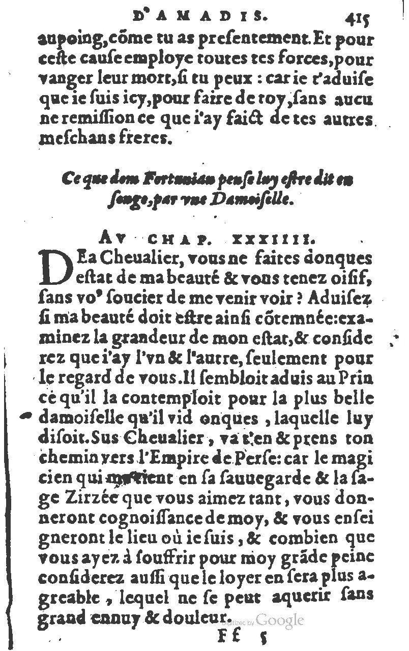 1582 - Jean Huguetan - Trésor des Amadis T. 1 - BM Lyon