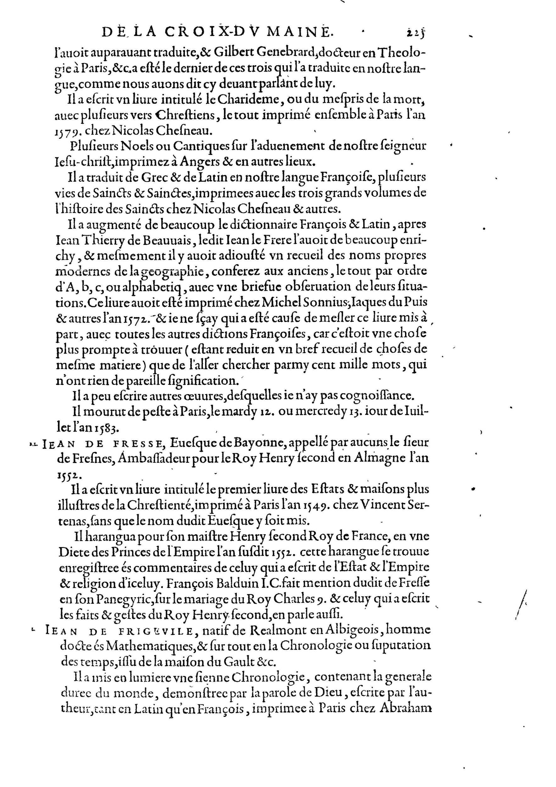 1584 - Abel L&#039;Angelier - Bibliothèques françaises - BnF