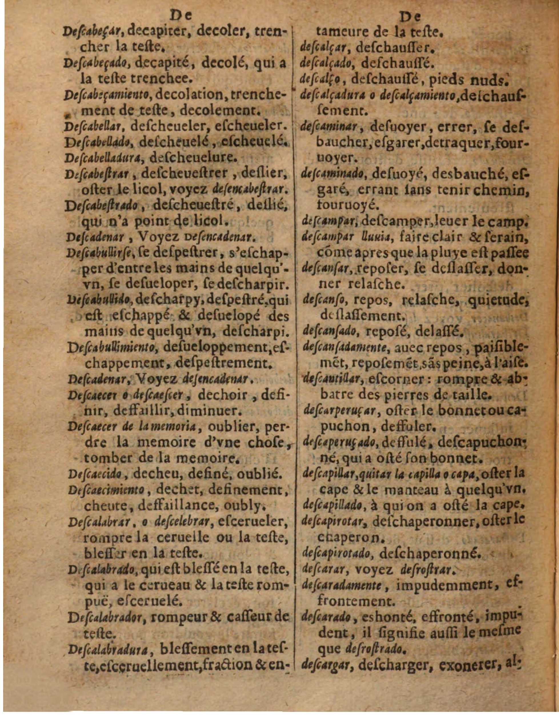 1625 - Hubert Antoine - Trésor des deux langues espagnole et française - Augsbourg