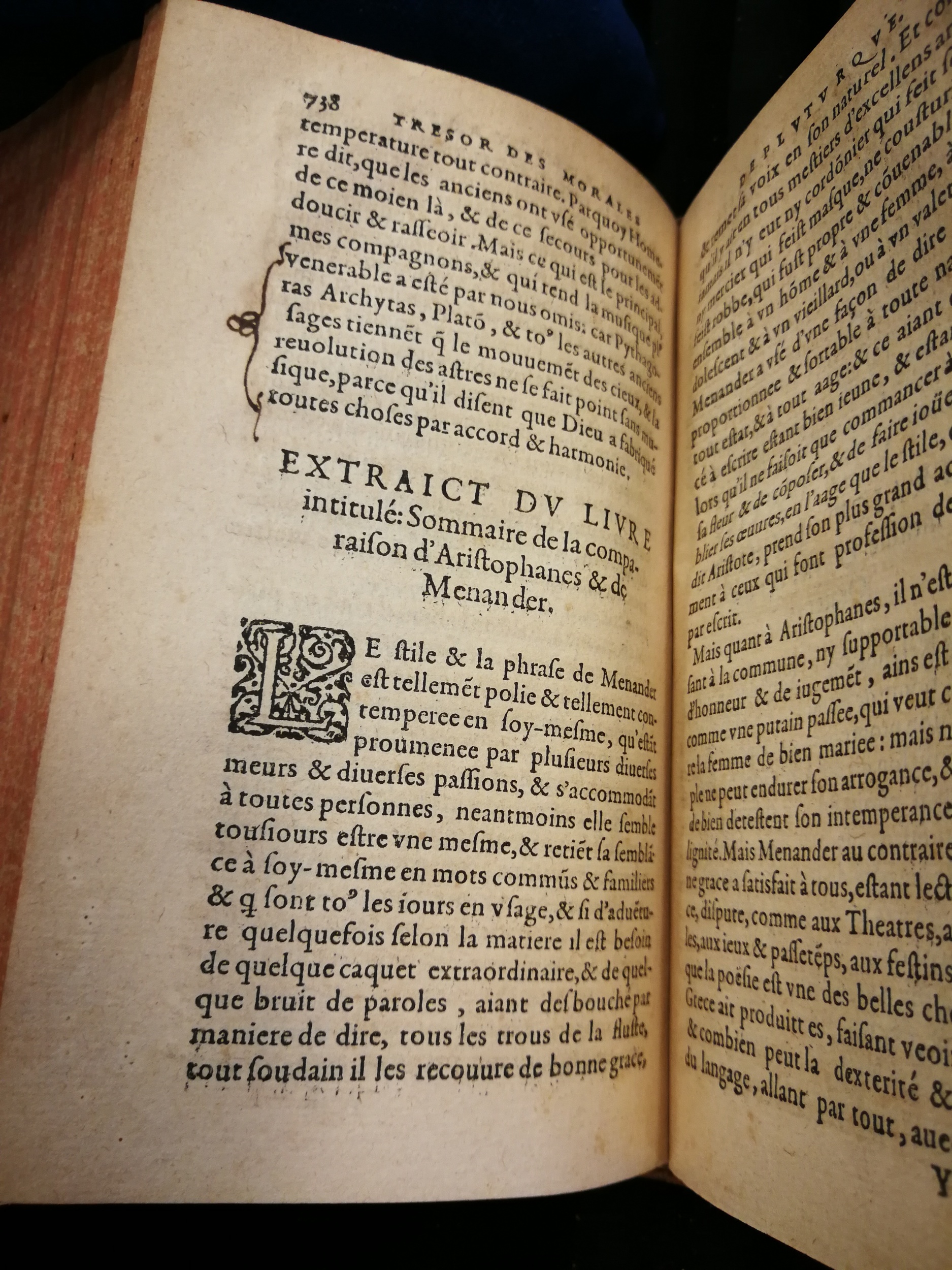 1577 - Jean Poupy - Trésor des morales de Plutarque - Les Méjanes, Aix-en-Provence