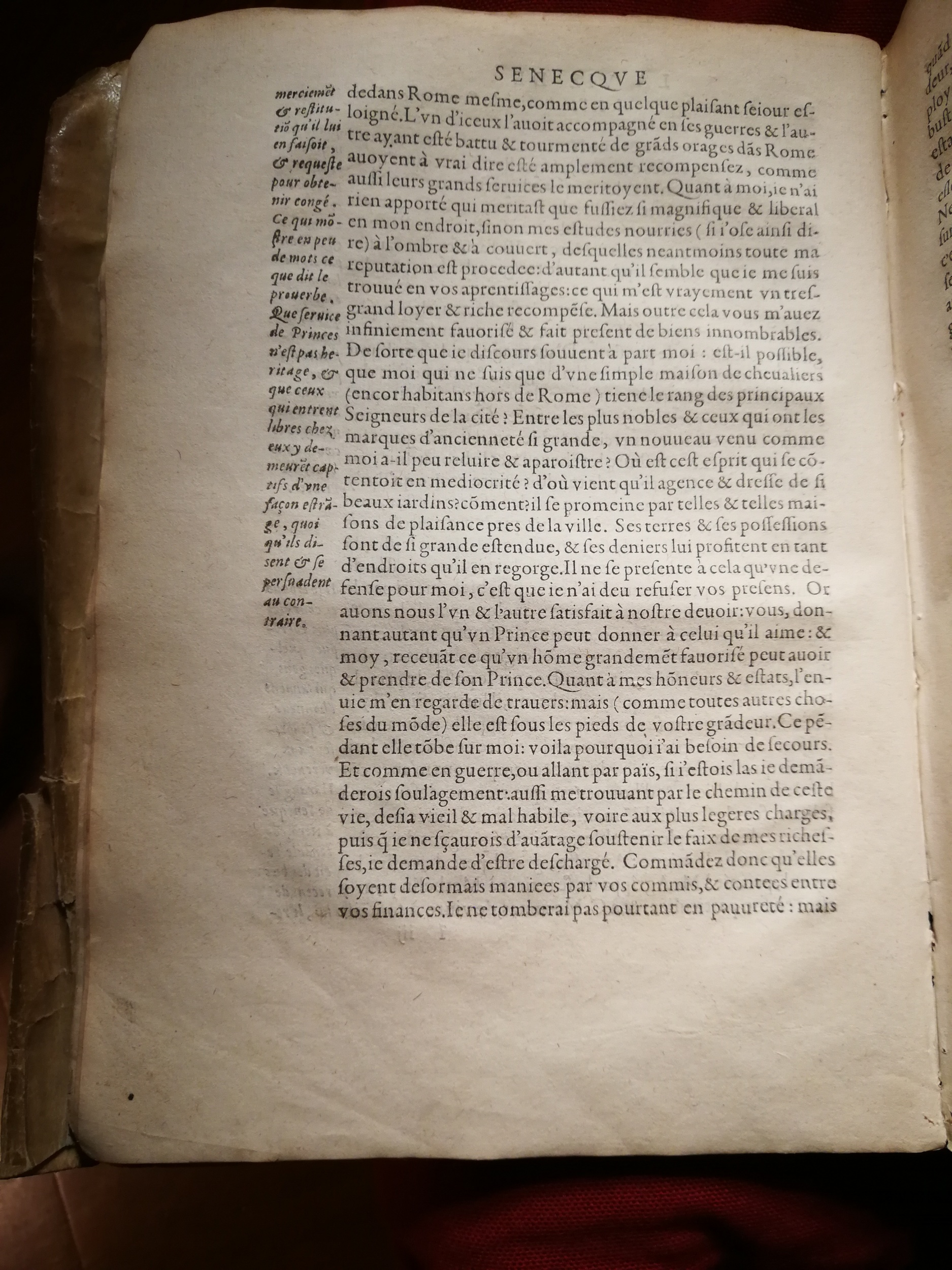1595 - Jean Houzé - Œuvres morales et mêlées de Sénèque, Trésor de philosophie morale - T. 1 - BnF
