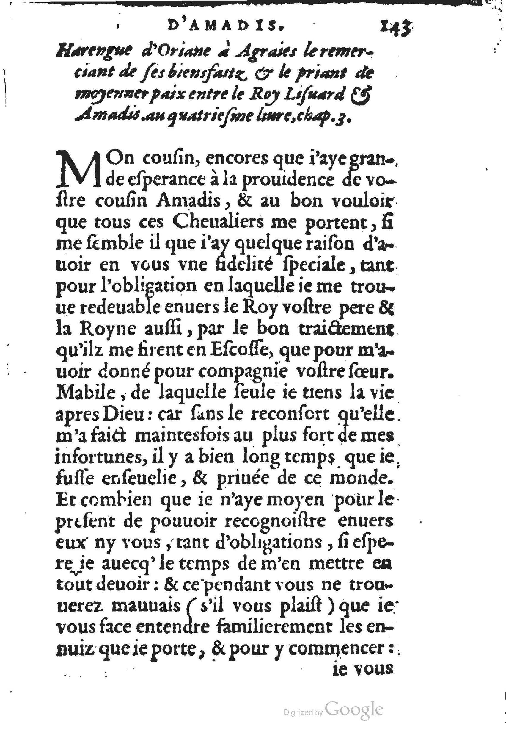 1560 - Jean d’Ogerolles et Gabriel Cotier Lyon - Trésor des Amadis - BSB Munich