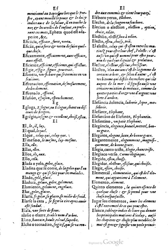 1621 - Adrian Tiffaine - Trésor des deux langues espagnole et française - BM Lyon