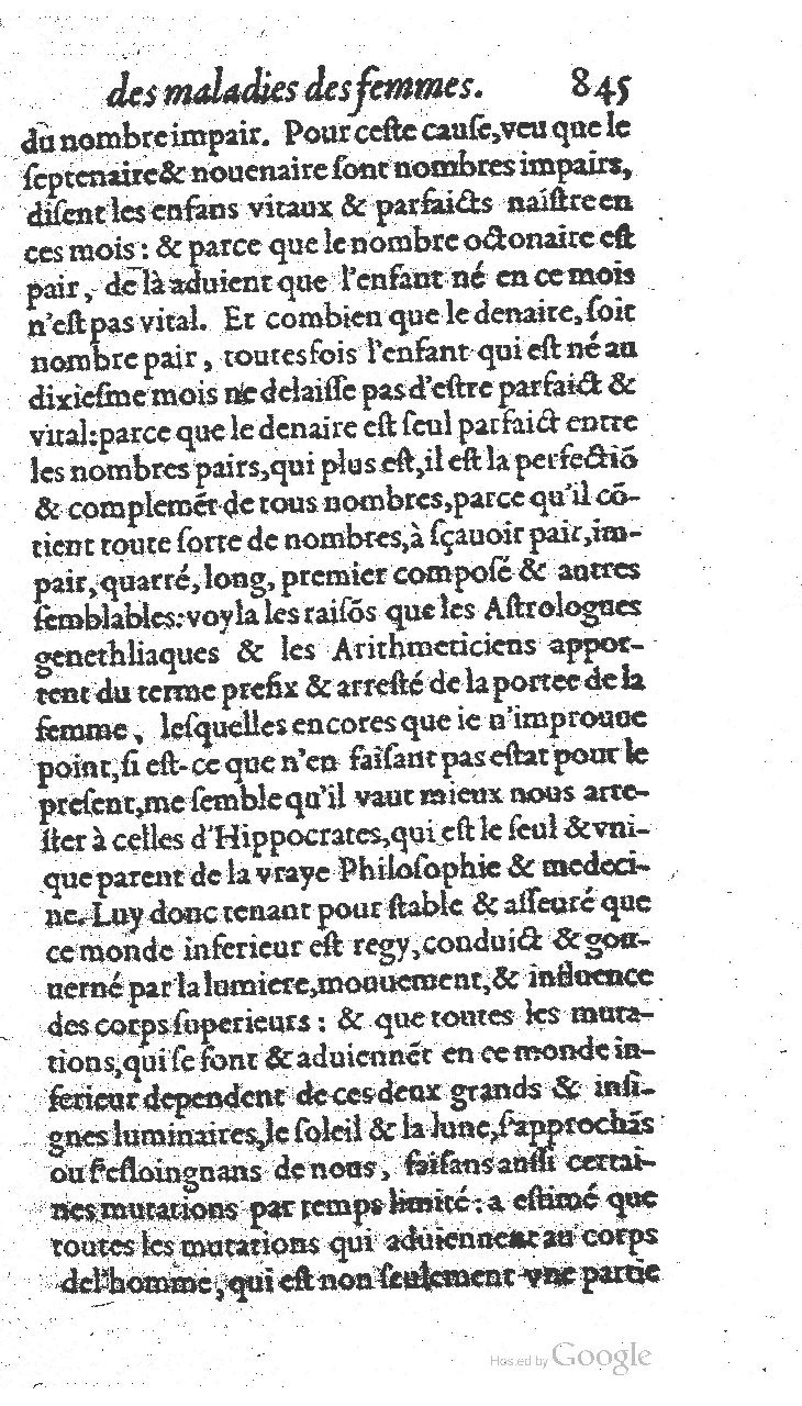 1585 - Jacques du Puis - Trésor des remèdes secrets pour les maladies des femmes - BnF
