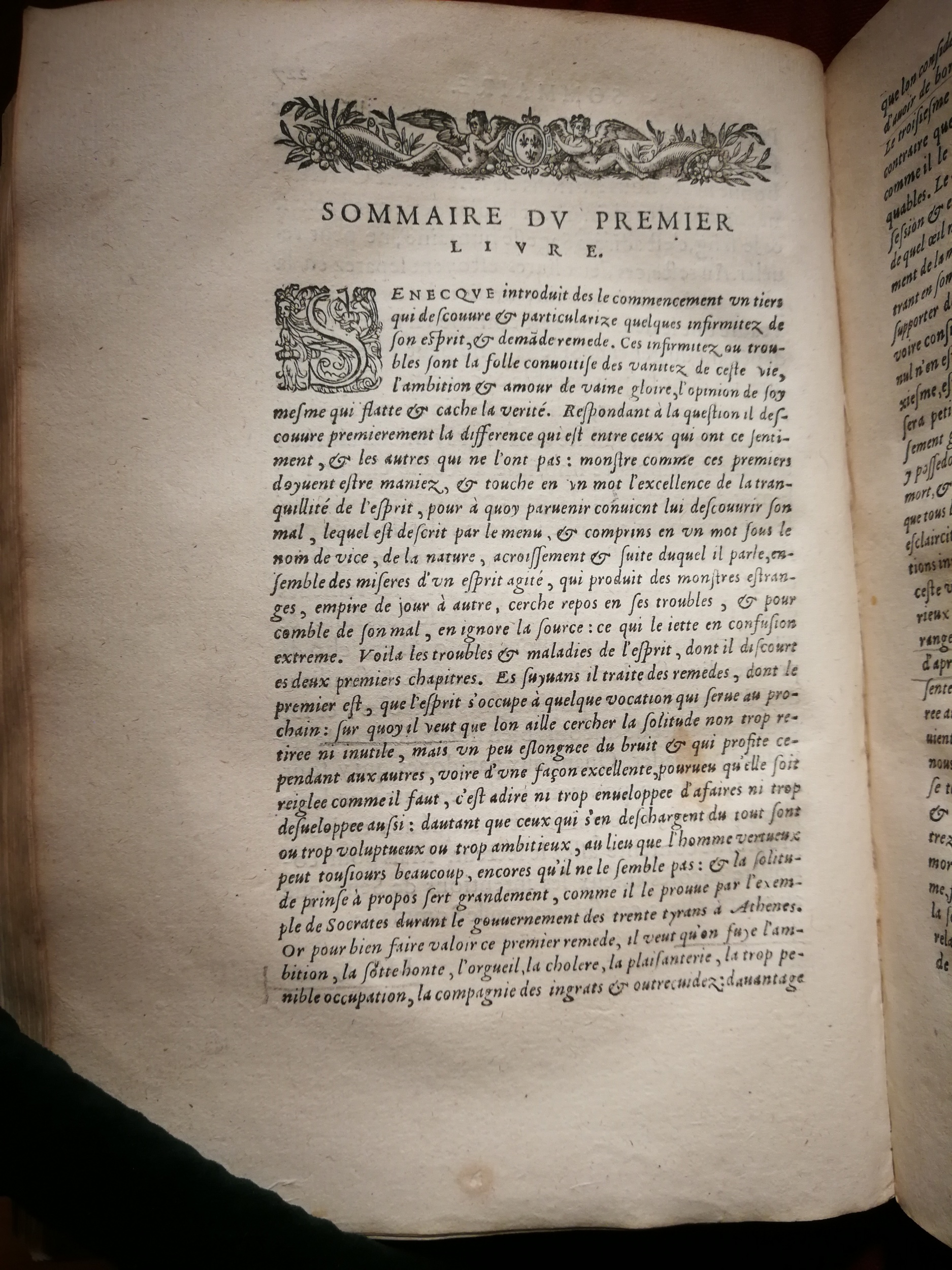 1595 - Jean Houzé - Œuvres morales et mêlées de Sénèque, Trésor de philosophie morale - T. 1 - BnF
