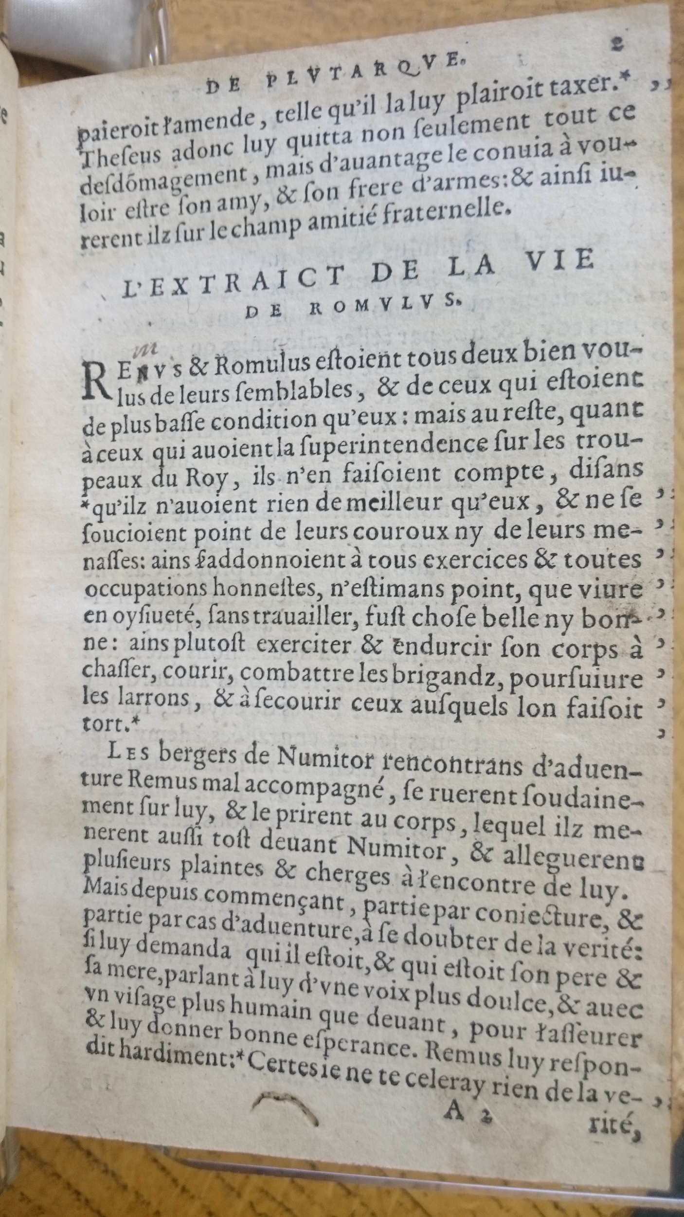 1601 - Balthazar Bellère - Trésor des vies de Plutarque - Douai Quincy 1601 - Balthazar Bellère - Trésor des vies de Plutarque - Douai Quincy