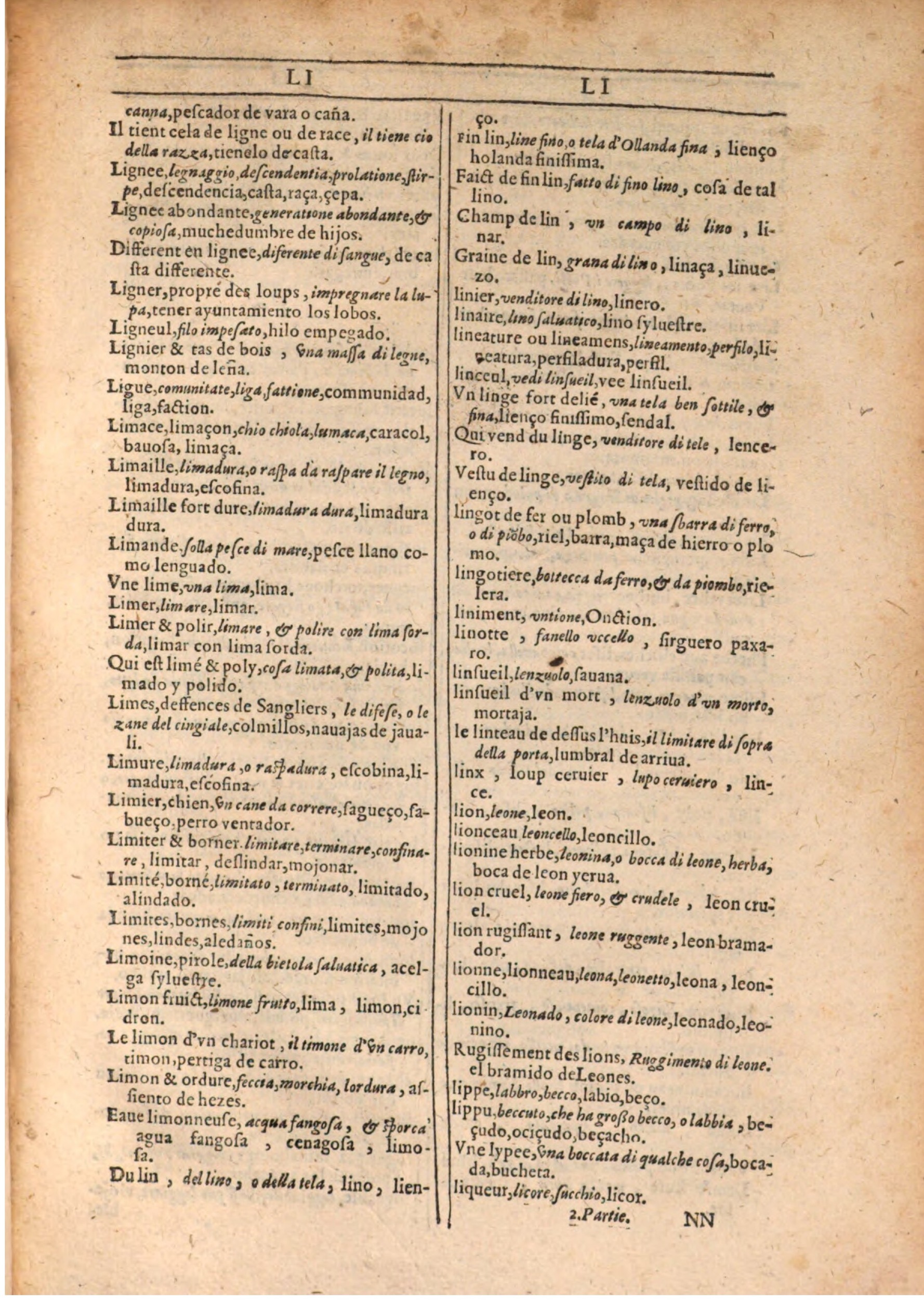 1609 - Philippe Albert et Alexandre Pernet - Trésor des trois langues française, italienne et espagnole (Seconde partie) - BSB Munich 1609 - Philippe Albert et Alexandre Pernet - Trésor des trois langues française, italienne et espagnole (Seconde partie) - BSB Munich