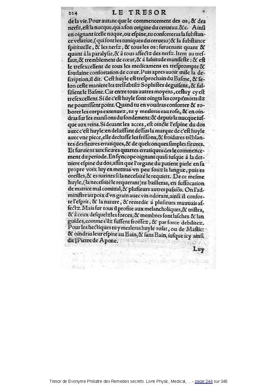 1555 - Balthazar Arnoullet - Trésor d’Évonyme Philiatre - Université Paris Cité