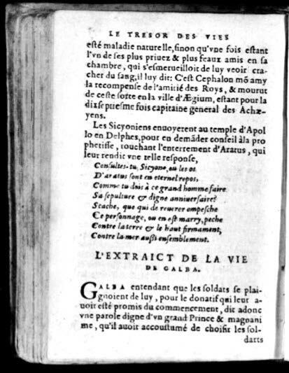 1574 - Benoît Rigaud - Trésor des vies de Plutarque - Avignon