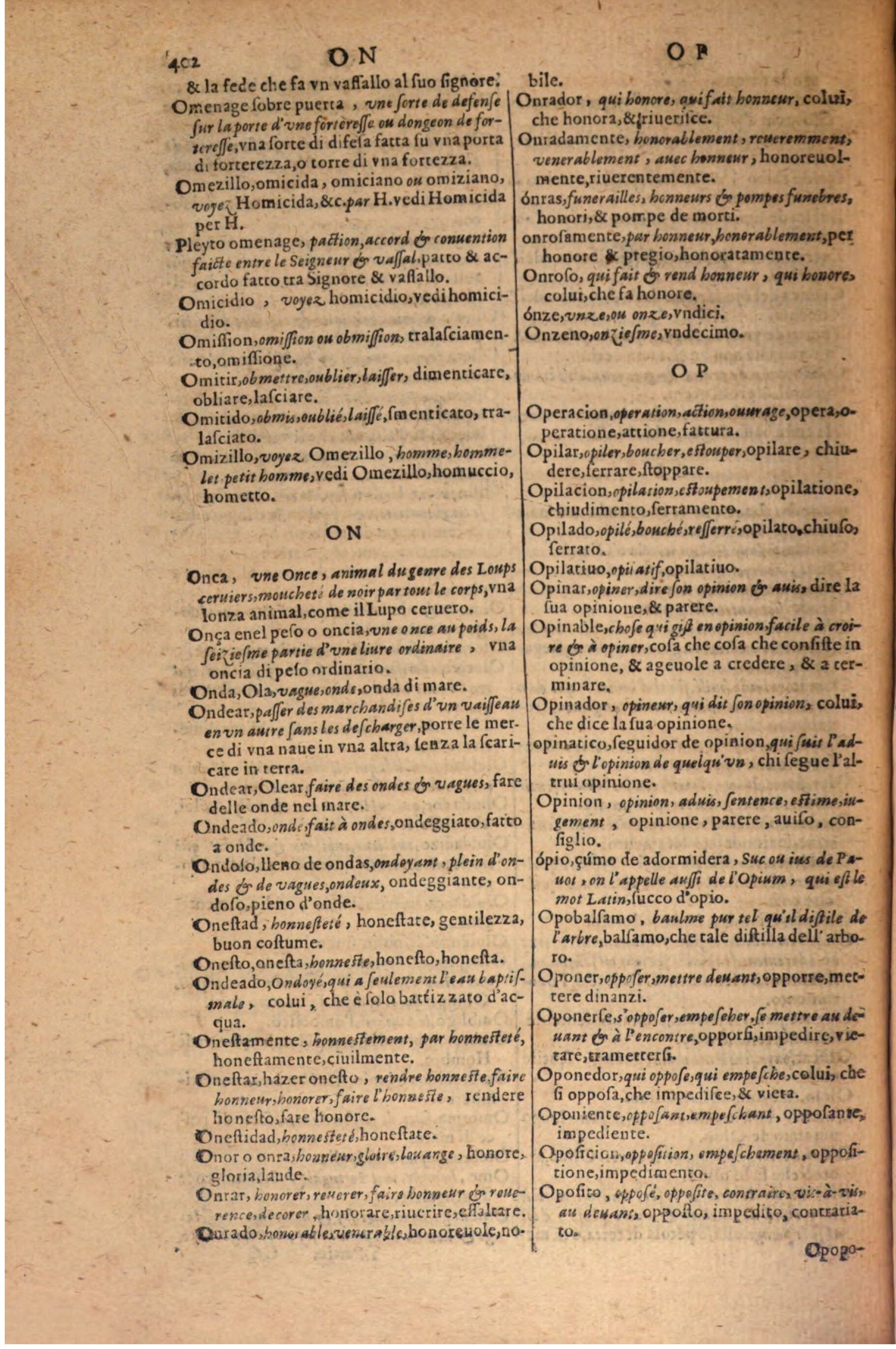 1606 - Samuel Crespin - Thresor des trois langues, francoise, italiene et espagnolle - BSB Munich