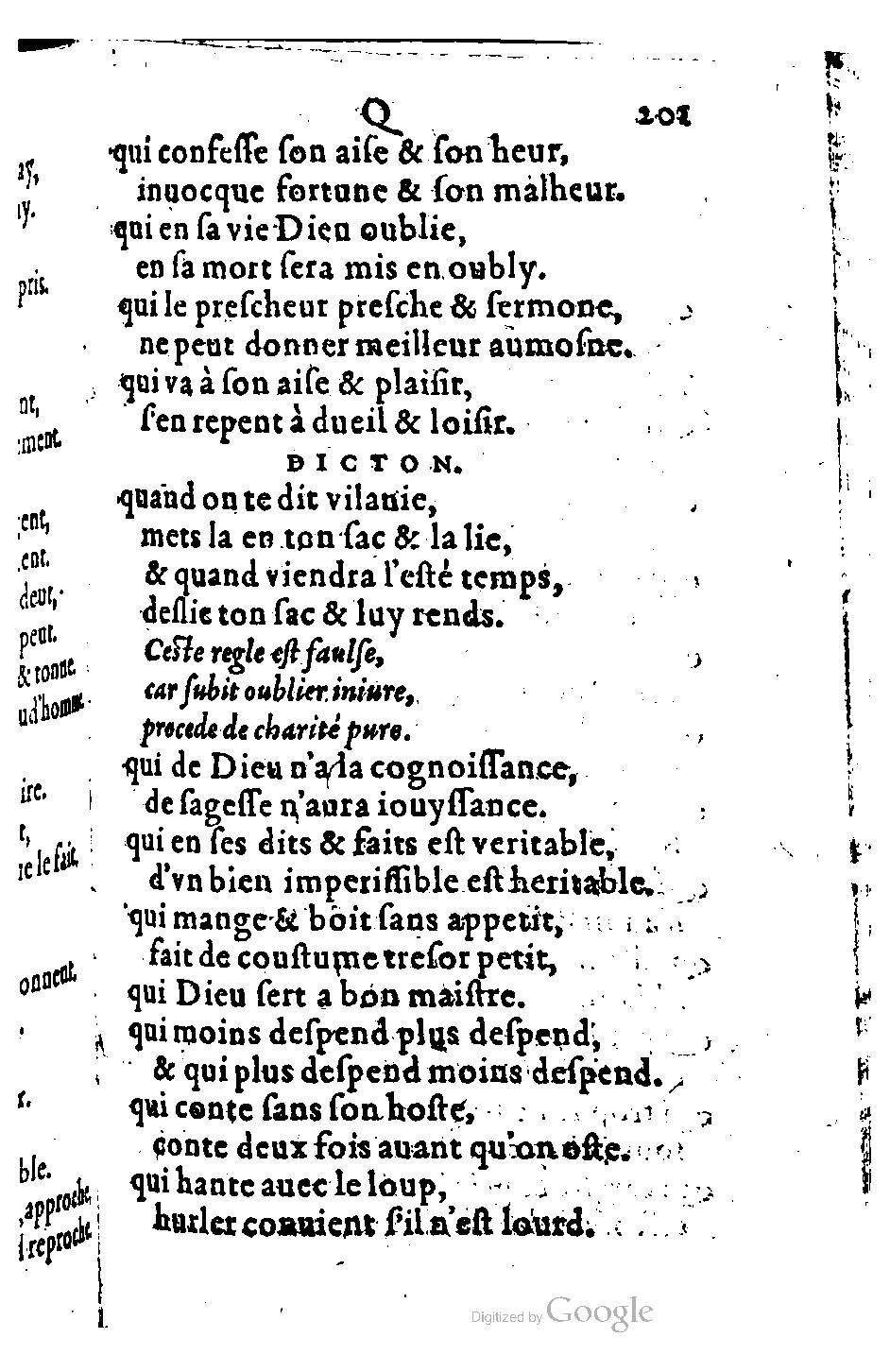1582 - Nicolas Bonfons - Trésor des sentences dorées - BM Lyon