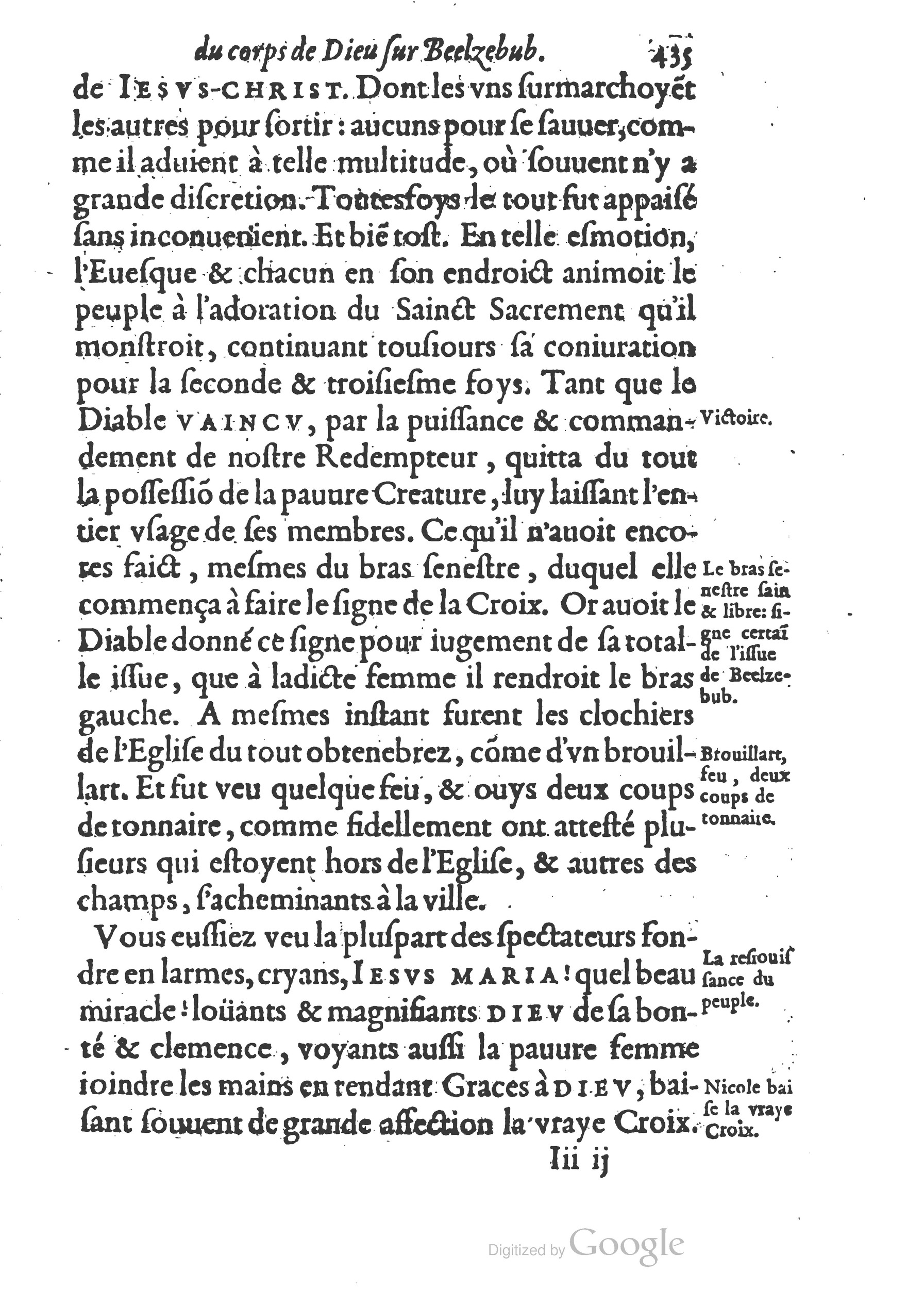1578 - Nicolas Chesneau - Trésor et entière histoire de la triomphante victoire du corps de Dieu sur l’esprit malin - British Library