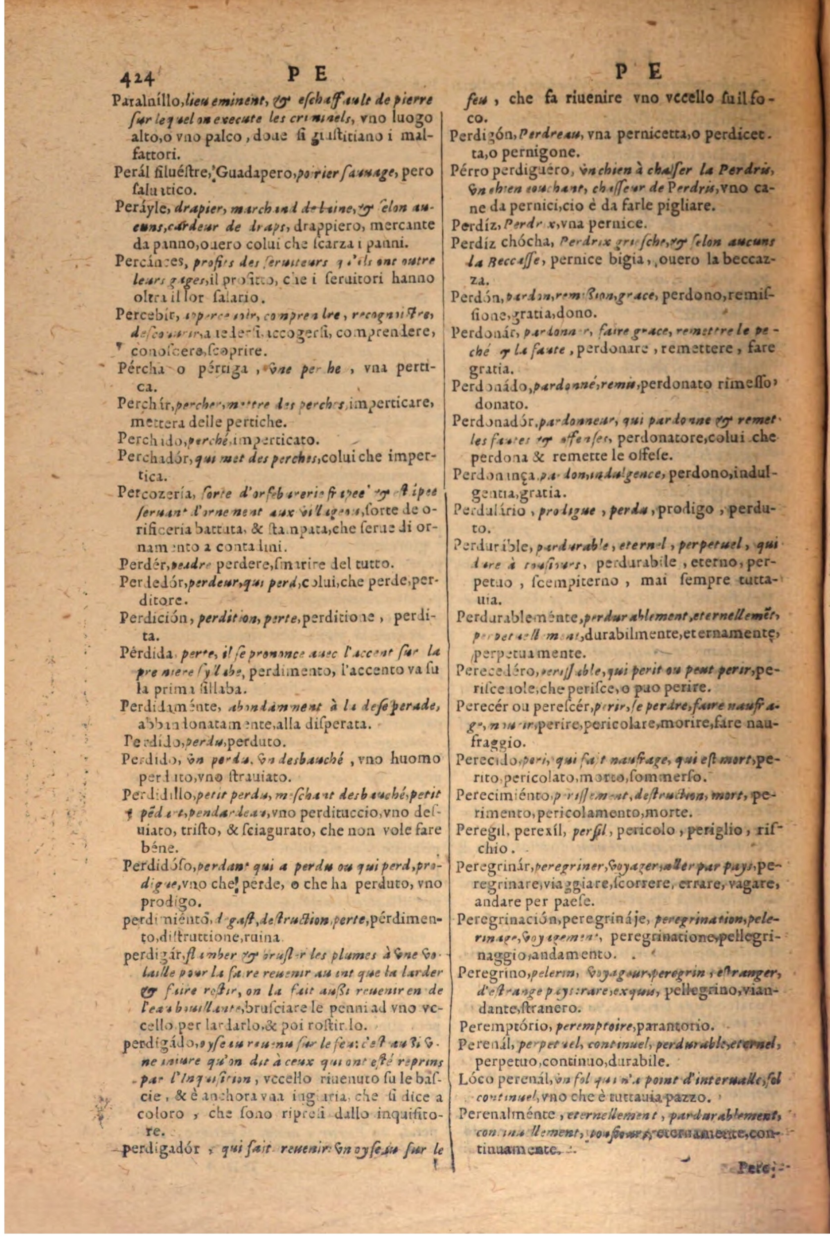 1606 - Samuel Crespin - Thresor des trois langues, francoise, italiene et espagnolle - BSB Munich