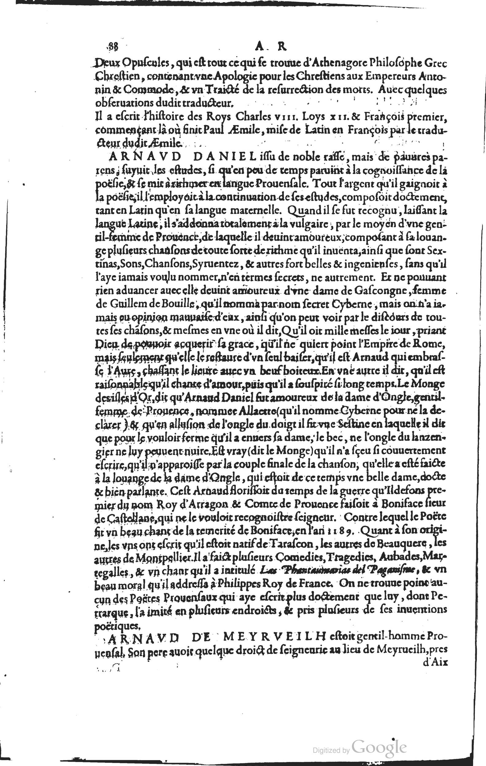 1585 - Barthélemy Honorat - Bibliothèques françaises - BSB Munich