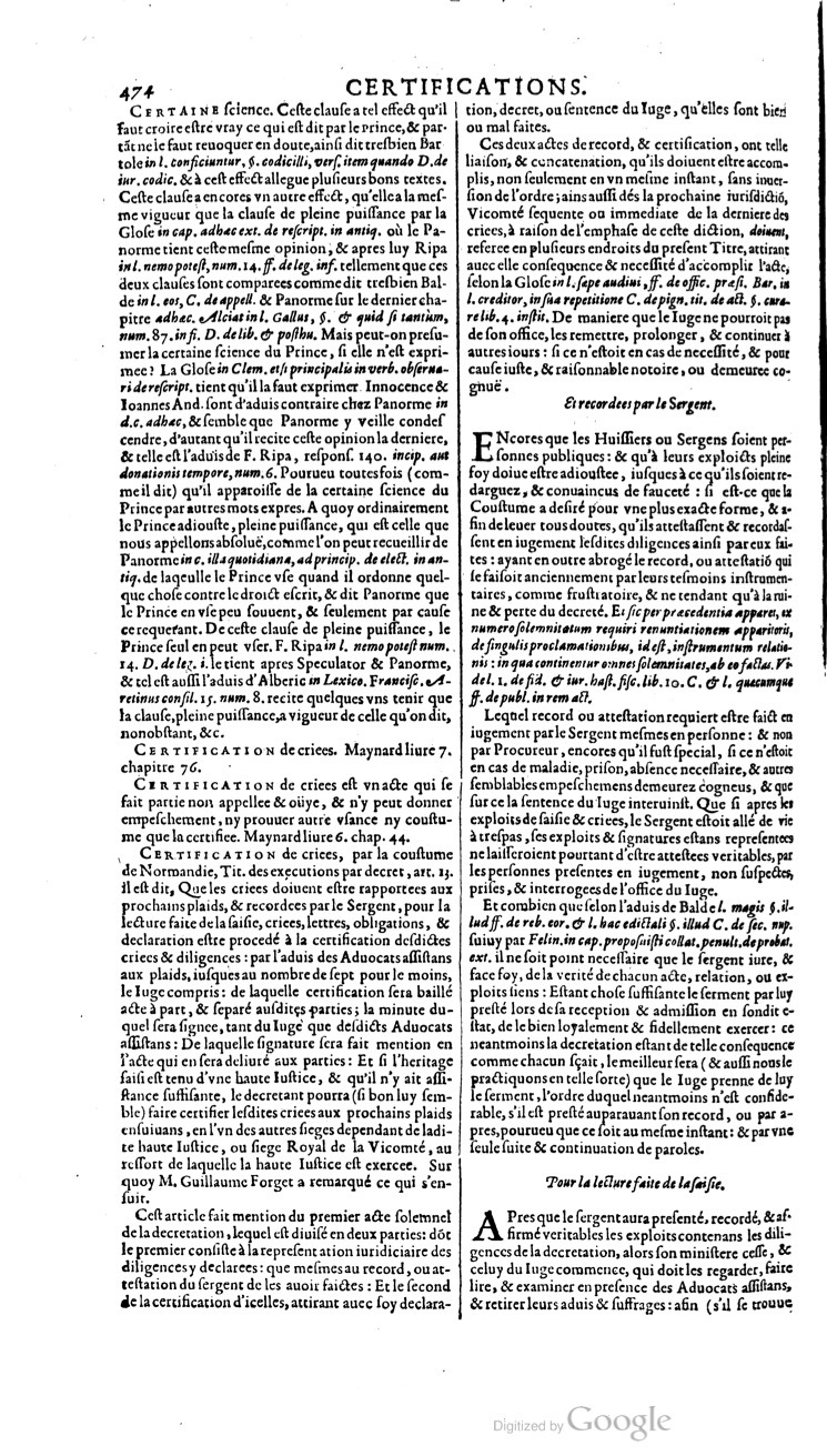 1629 - Veuve Nicolas Buon - Trésor du droit français (21754 T. 1) - BM Lyon