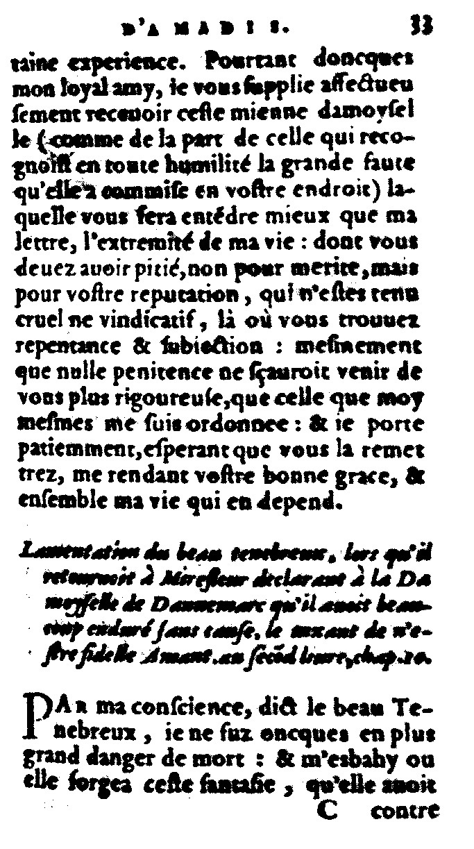 1562 - Jean d’Ogerolles et Gabriel Cotier - Trésor des Amadis - Lucerne