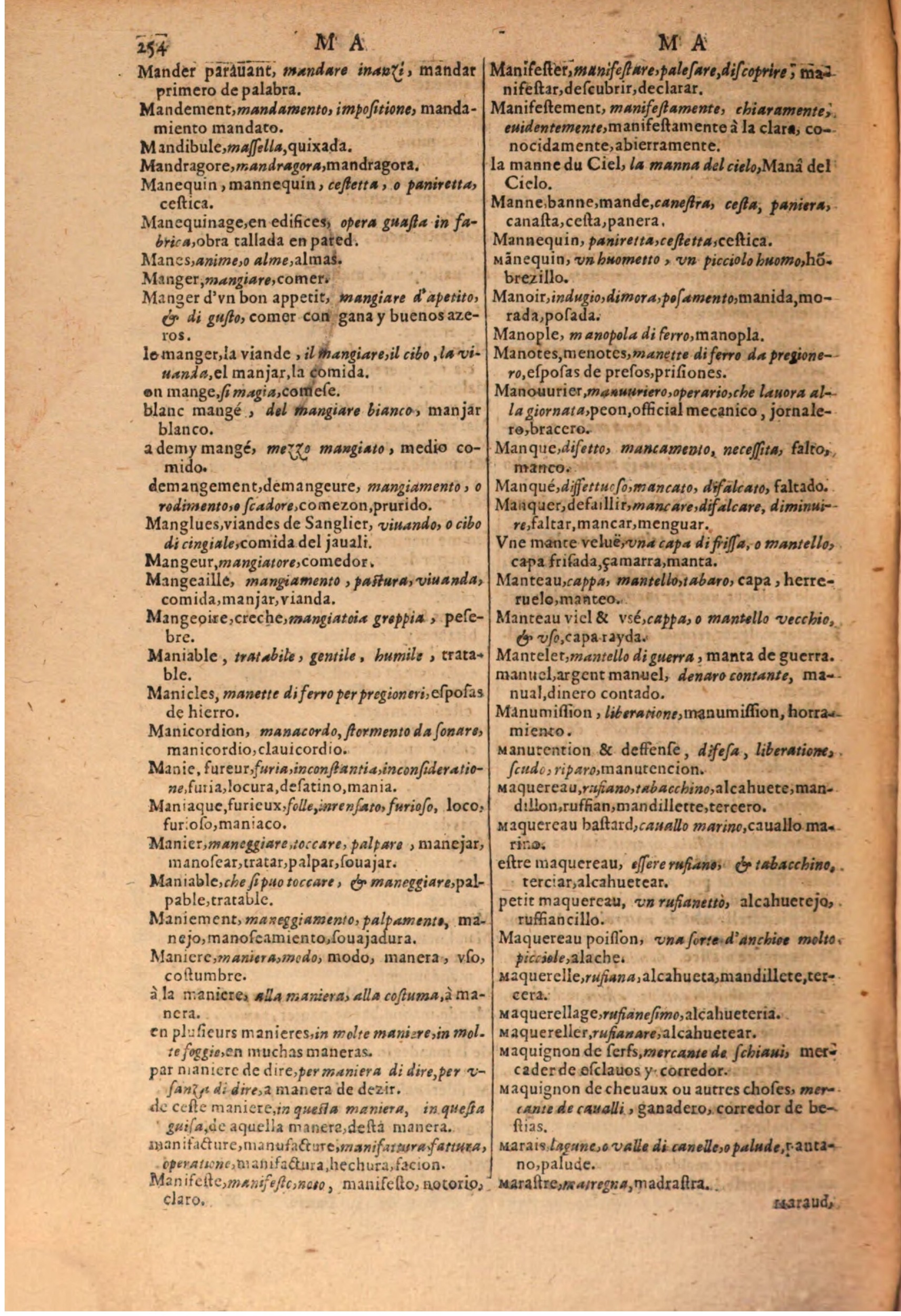 1616 - Pierre de la Rovière - Trésor des trois langues (Seconde partie) - BSB Munich