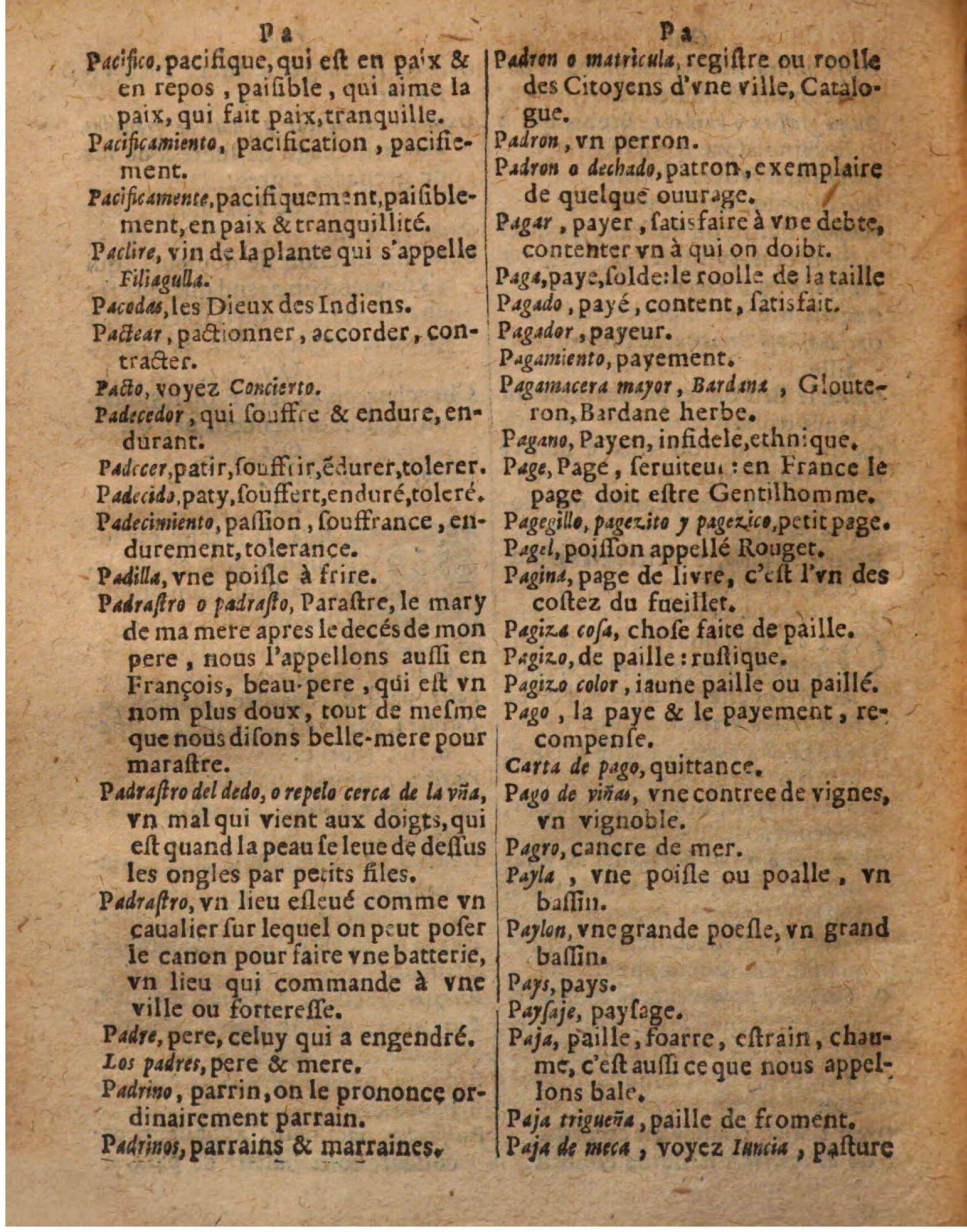 1625 - Hubert Antoine - Trésor des deux langues espagnole et française - Augsbourg
